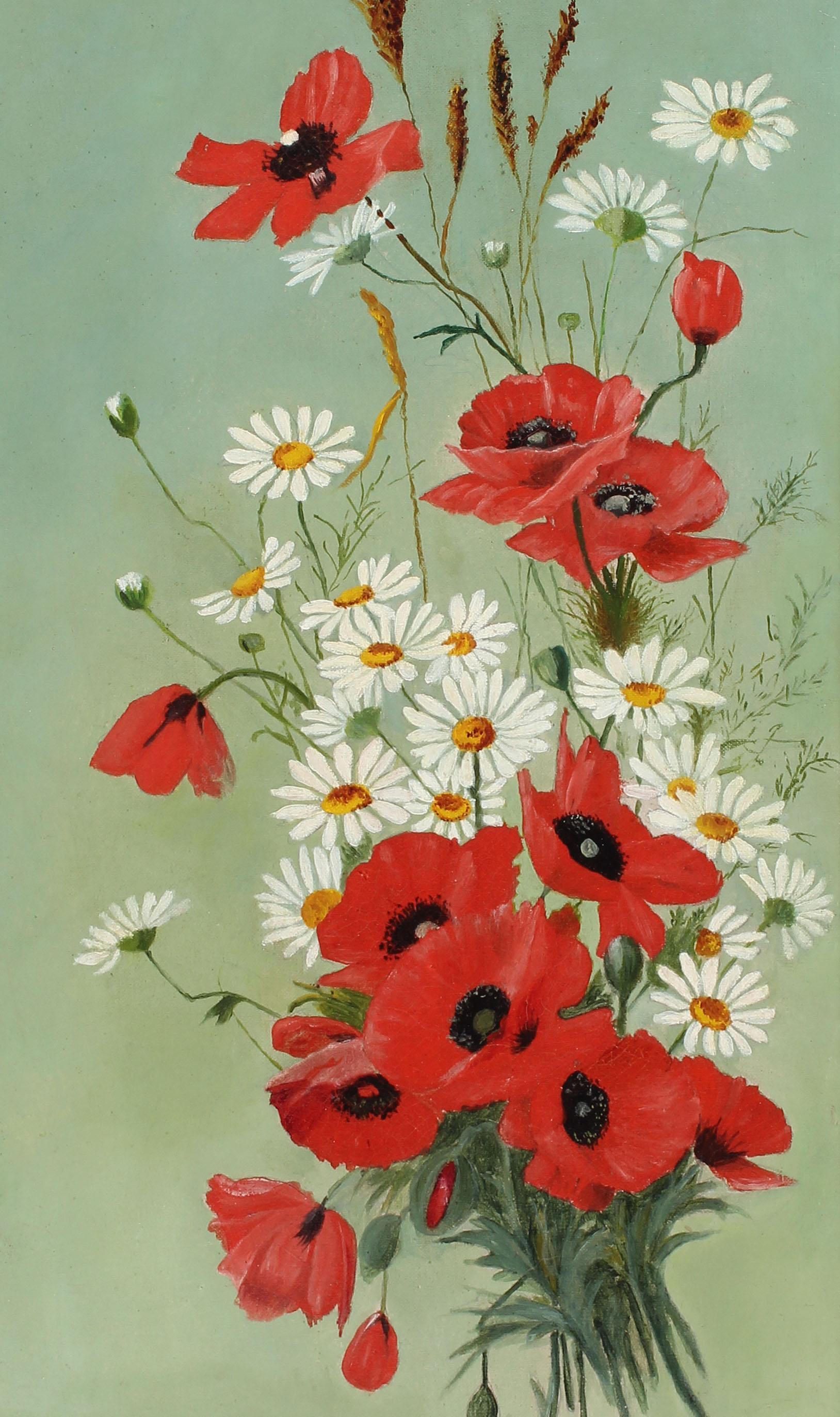 antique flower painting