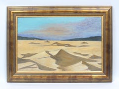 Antique American School Desert Beach Dune Western American Original Oil Painting