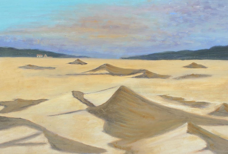 Antique American School Desert Beach Dune Western American Original Oil Painting For Sale 1