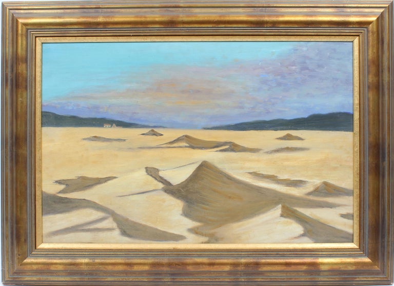 Unknown Landscape Painting - Antique American School Desert Beach Dune Western American Original Oil Painting