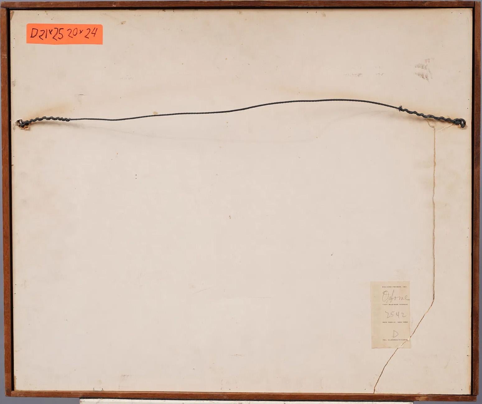 Impresionante óleo abstracto de principios del modernismo americano.  Enmarcado.  Óleo sobre lienzo.  Firmado.  Tamaño de la imagen, 12H por 16L.