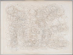 Antique American School Mid Century Modern Abstract Expressionist Oil Painting