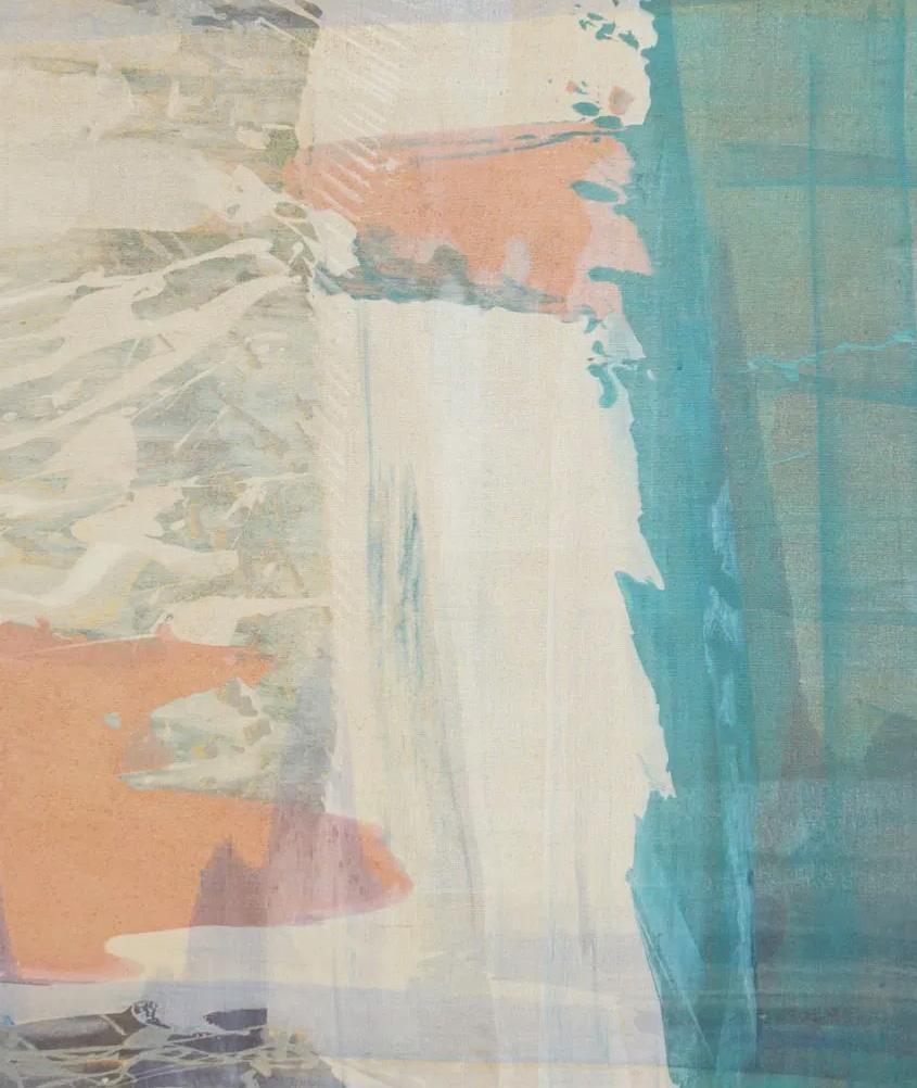 Pintura al óleo enmarcada Antigua Escuela Americana Modernista Expresionista Abstracta NYC - Landscape Painting Gris de Unknown