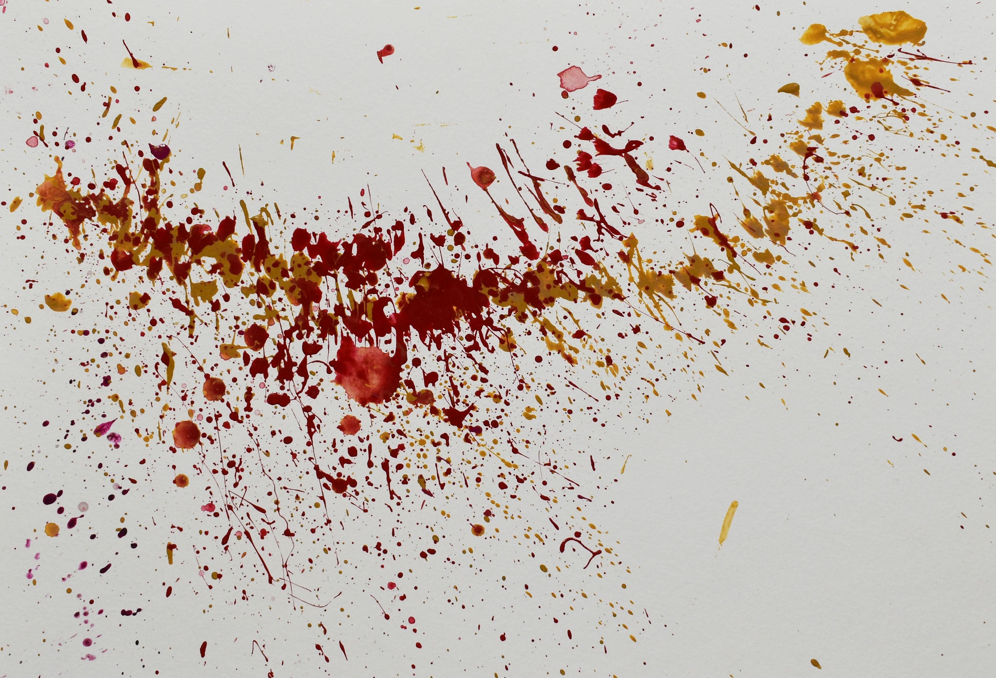 Pintura al Óleo Abstracta Salpicada Antigua Escuela Americana Nueva York Minimalista MCM - Painting Expresionismo abstracto de Unknown