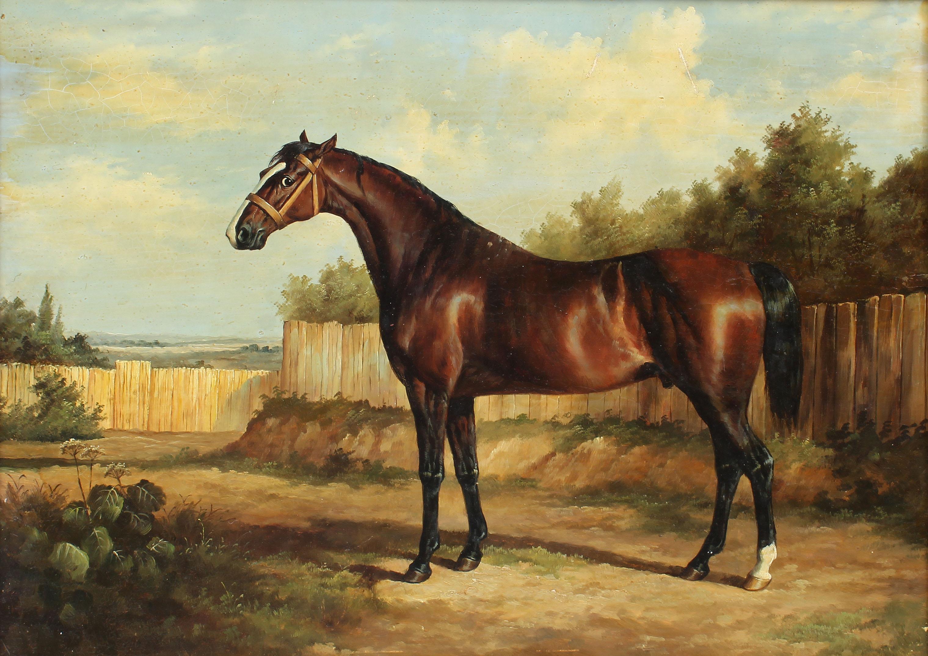 vintage horse painting