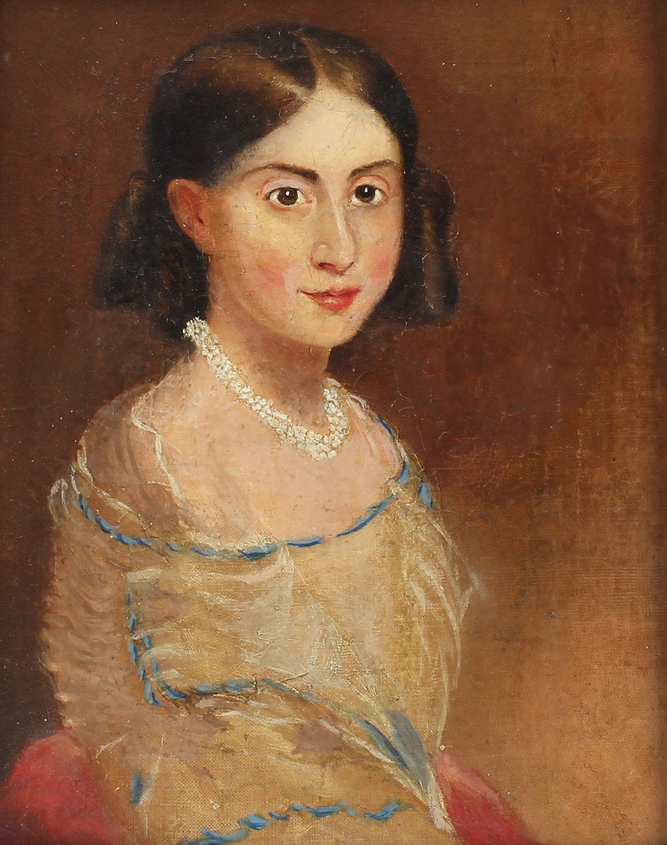oil painting portrait of girl