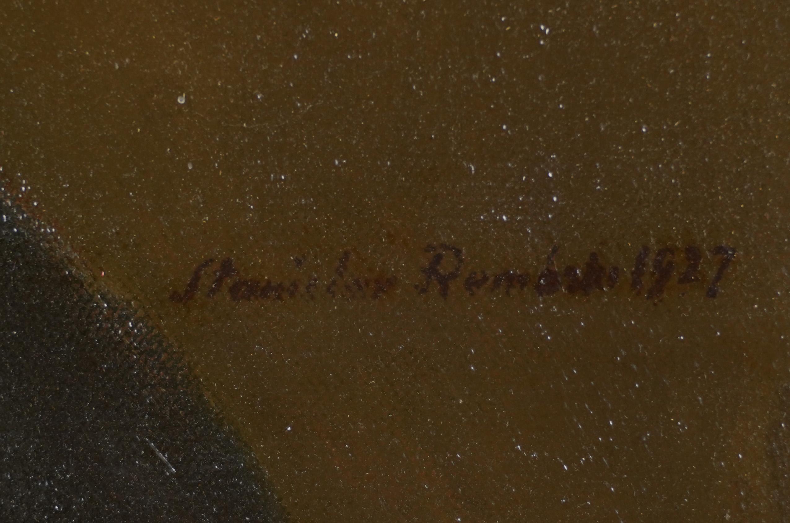 Antigua Escuela Americana Firmado Retrato Joven Mujer Pintura al Óleo Original 1