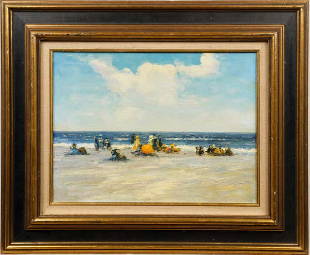 Unknown - Vintage French Impressionist Monogrammed High Society Beach ...