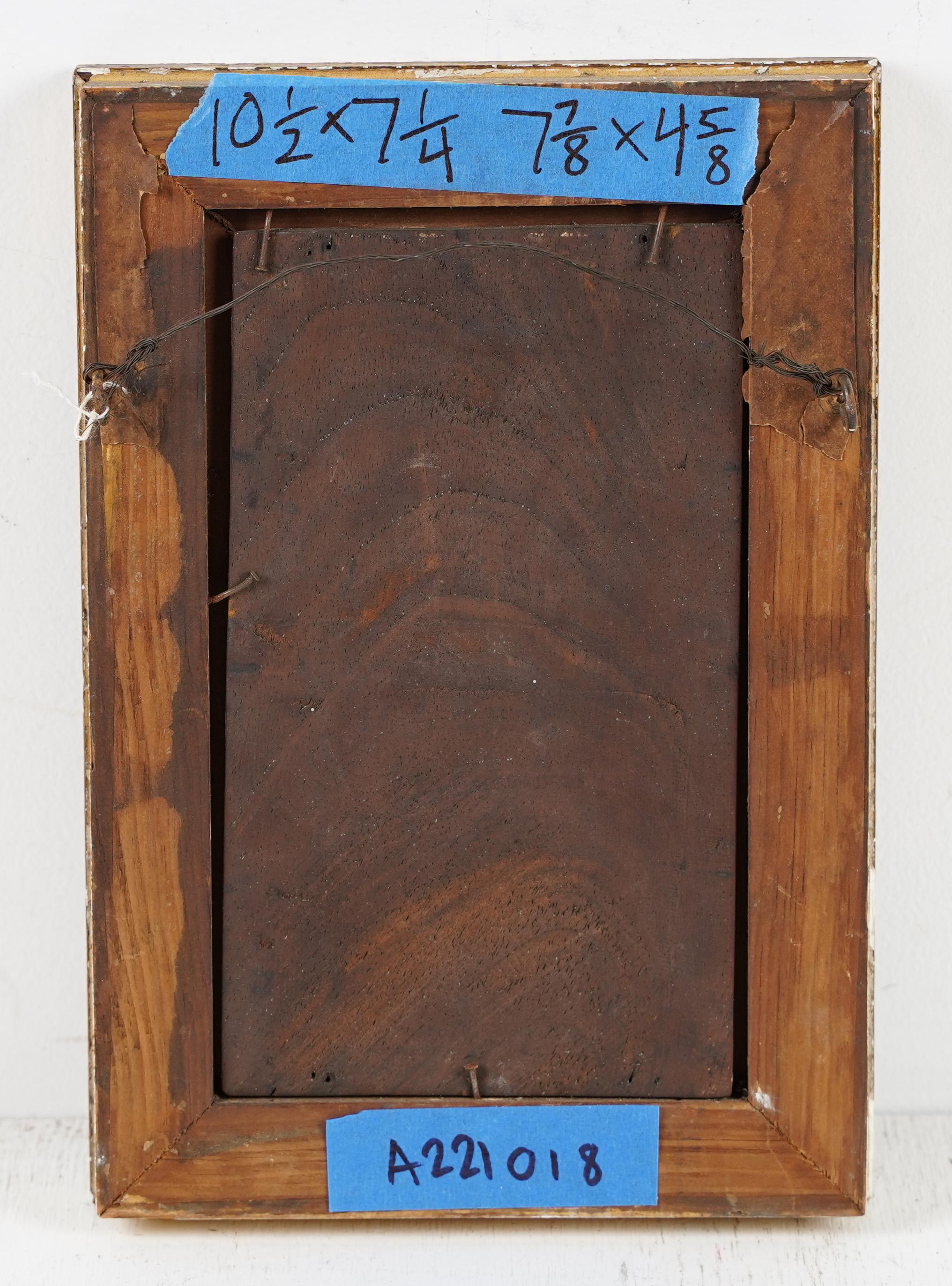 Erstaunliche Qualität 19. Jahrhundert Birne Stillleben Ölgemälde.  Öl auf Karton.  Keine Signatur gefunden.  Gerahmt.  Bildgröße: 4,5 L x 8 H.