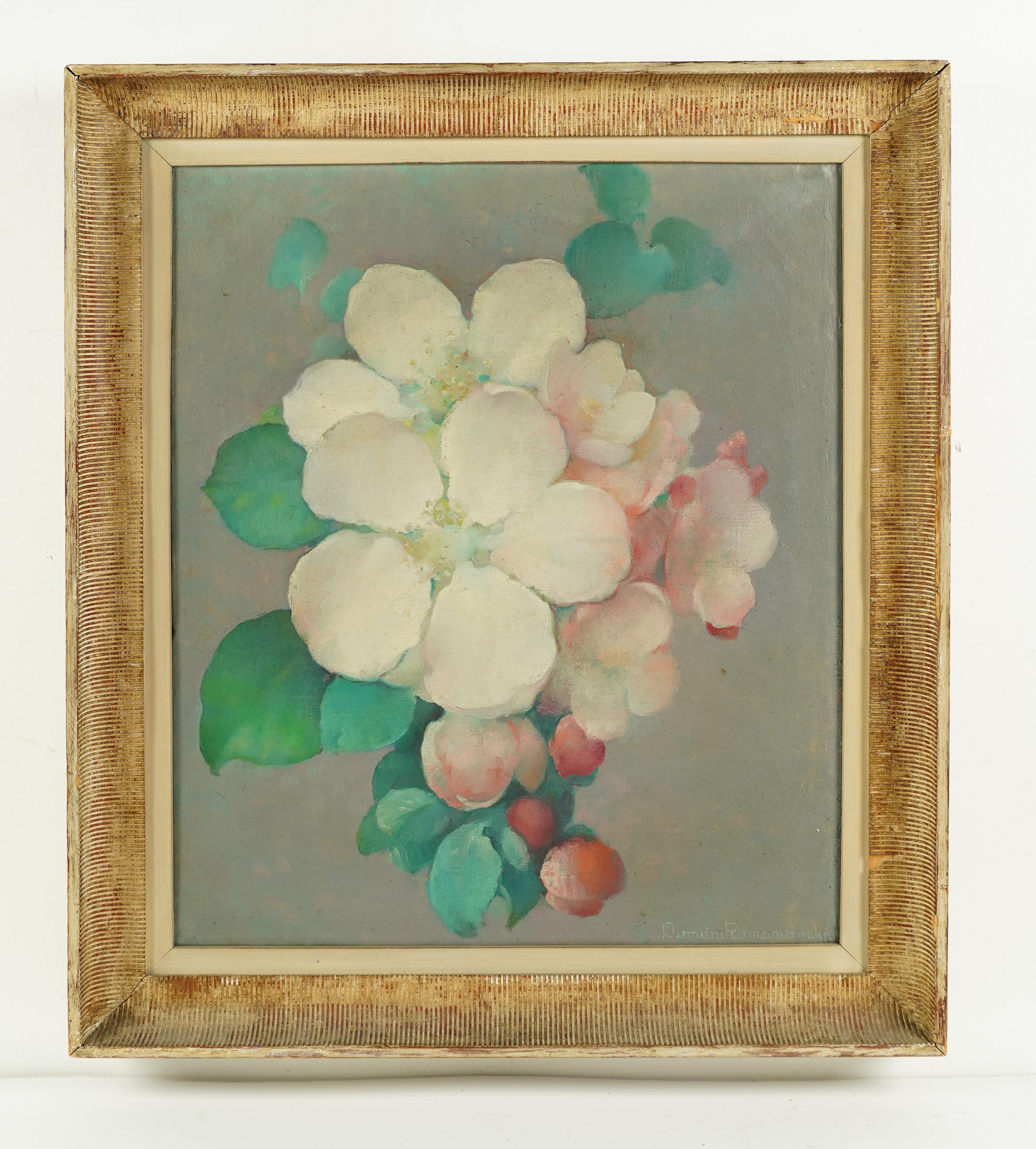  Antikes amerikanisches signiertes gerahmtes impressionistisches Blumenstillleben, Ölgemälde (Impressionismus), Painting, von Unknown