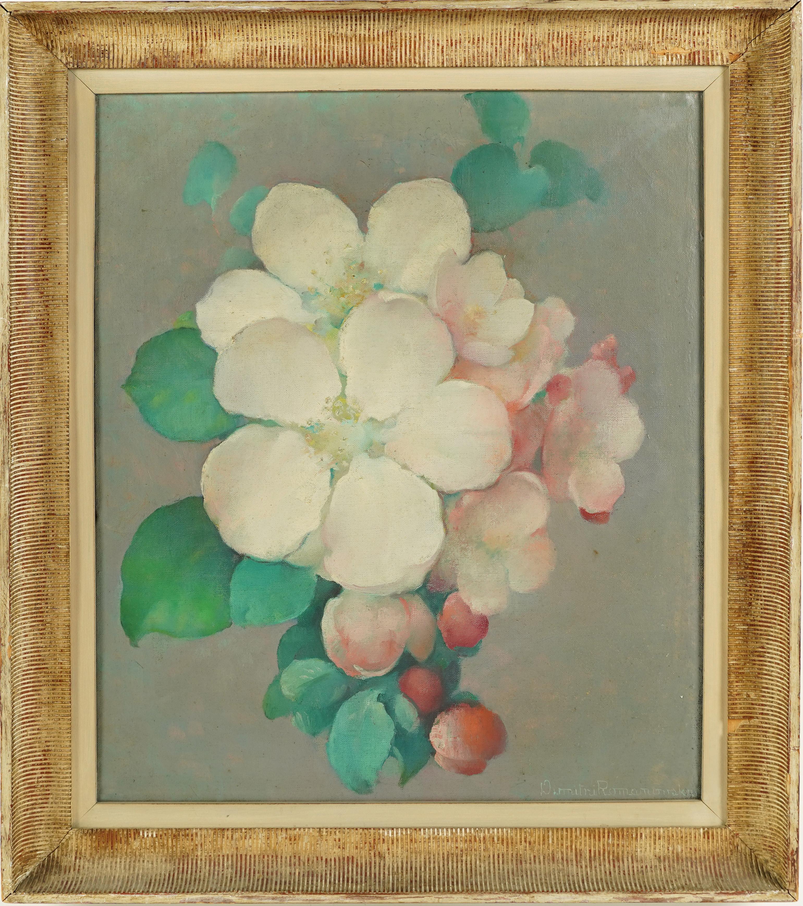 Unknown Abstract Painting –  Antikes amerikanisches signiertes gerahmtes impressionistisches Blumenstillleben, Ölgemälde