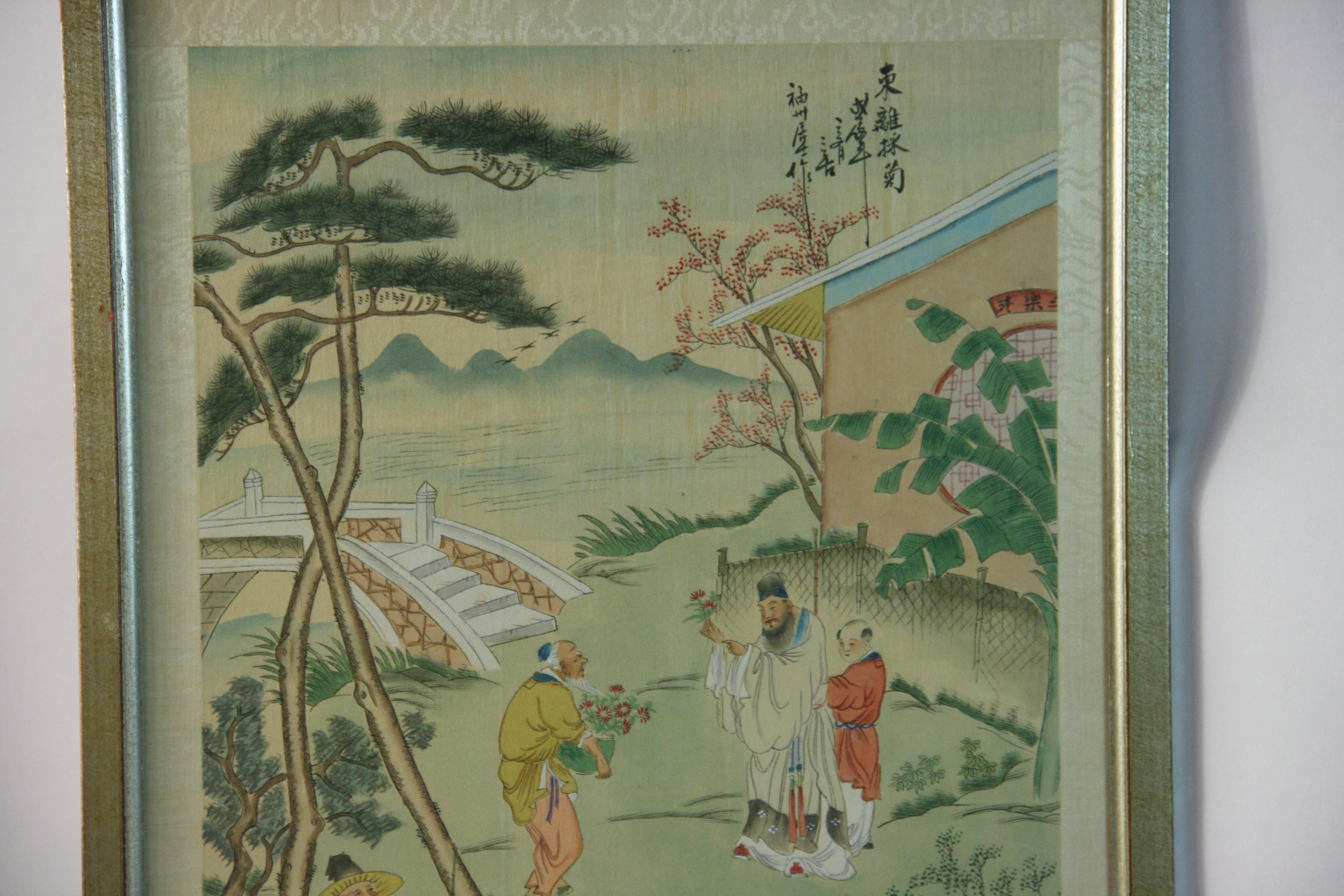 Antique Chinese Figural Landscape For Sale 1