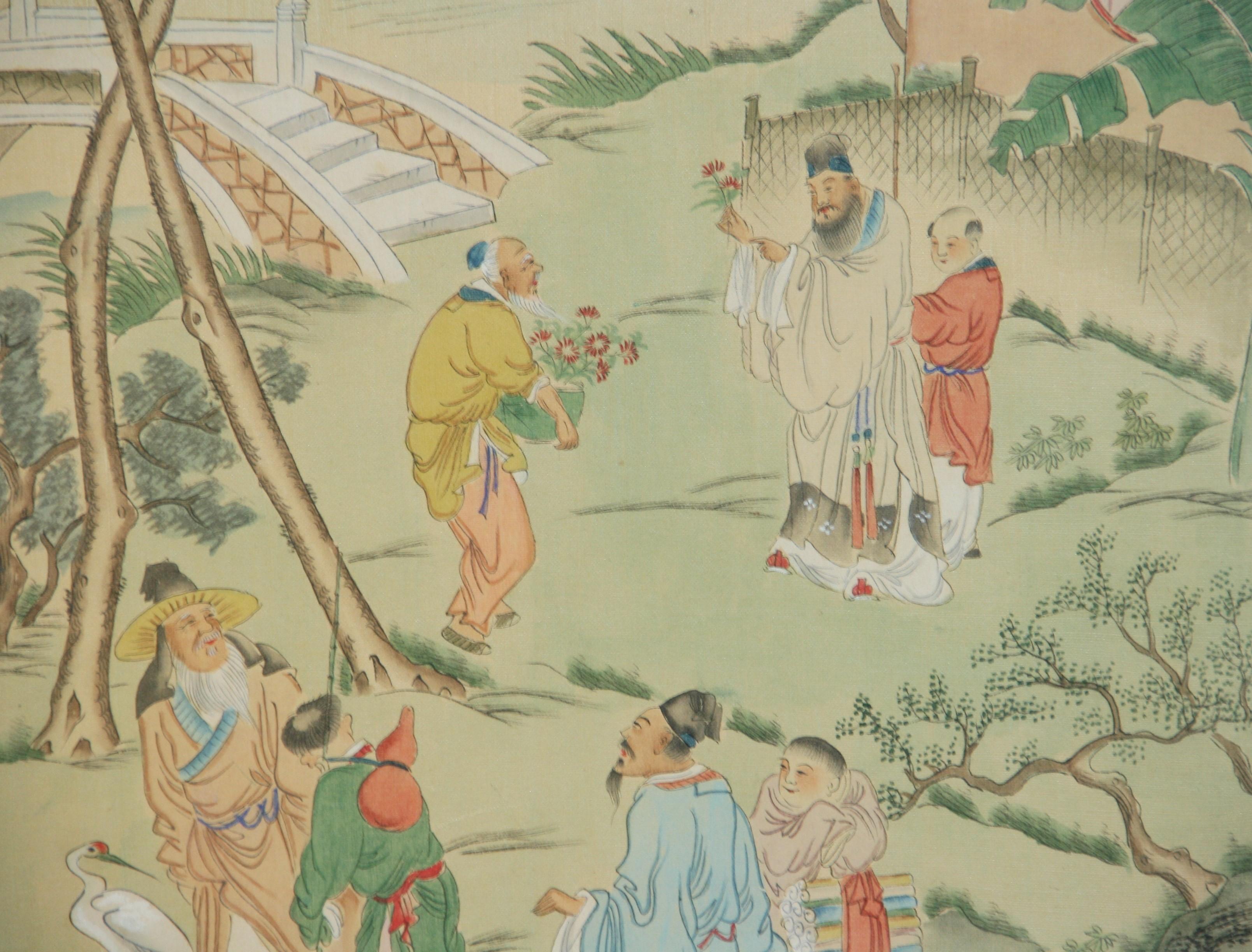 Antique Chinese Figural Landscape For Sale 2