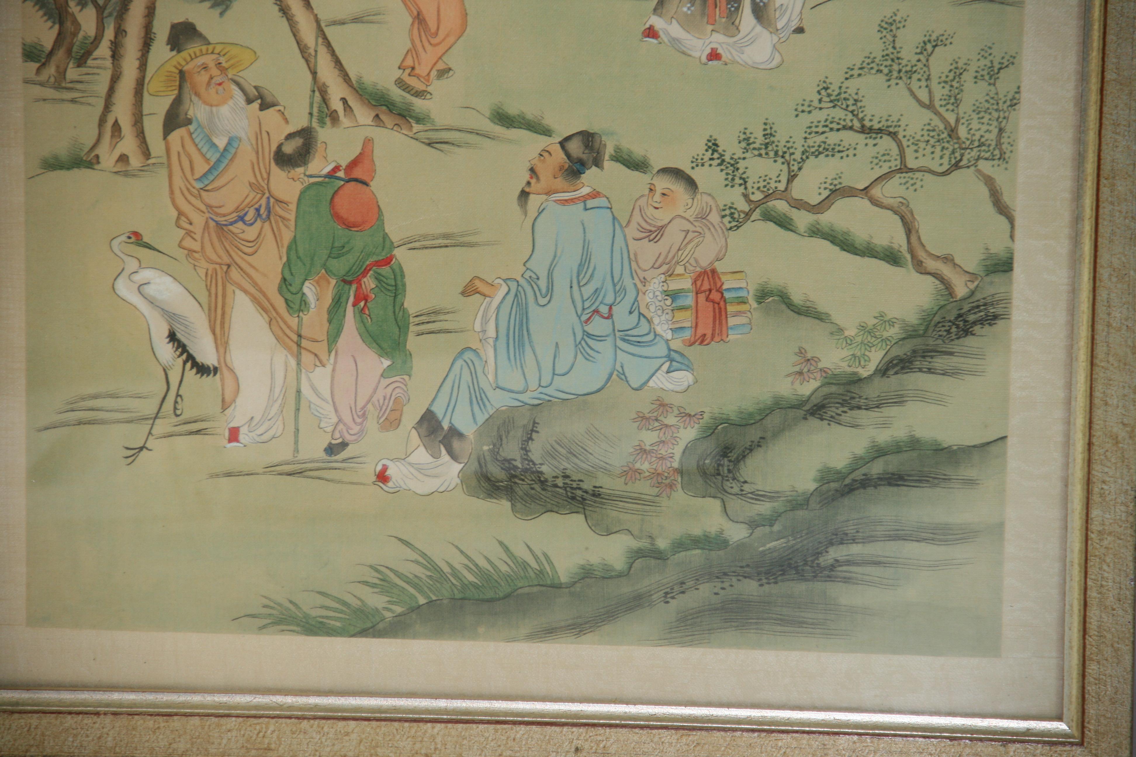 Antique Chinese Figural Landscape For Sale 3