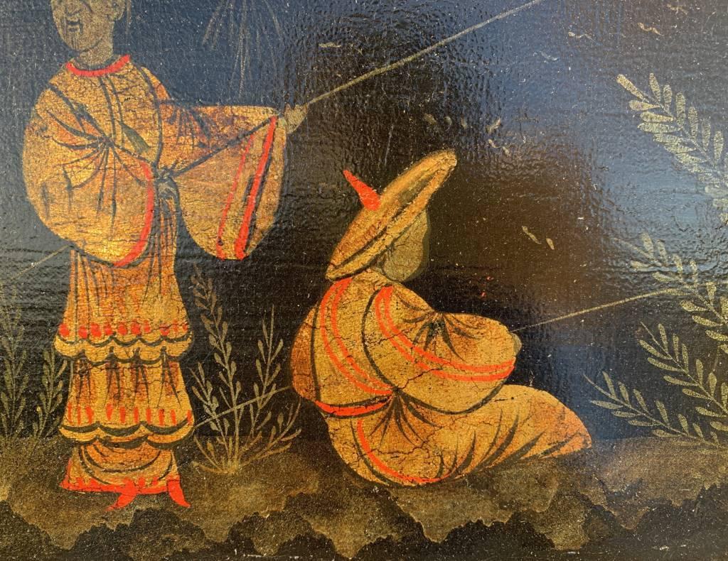 Peintre chinois ancien - peinture de figures du XVIIIe siècle - Paysage Pagode  en vente 6