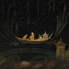 Antique Chinese painter - 18th century figure painting - Landscape Pagoda