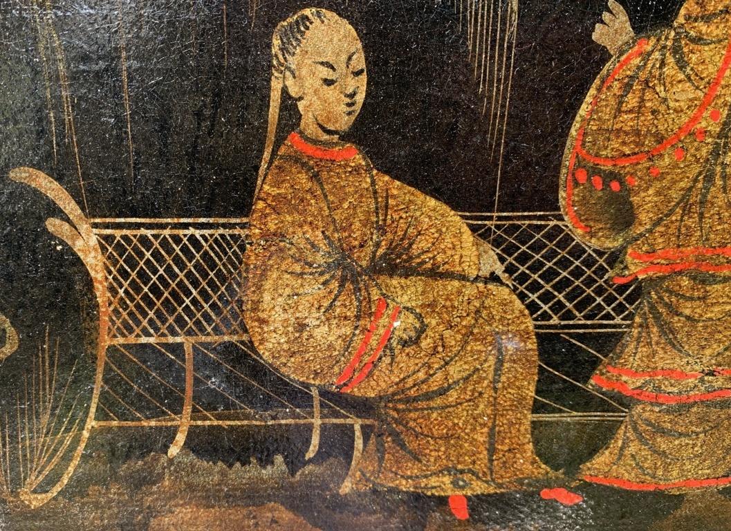 Antiker chinesischer Maler – Figurenmalerei des 18. Jahrhunderts – Landschafts Pagode im Angebot 2