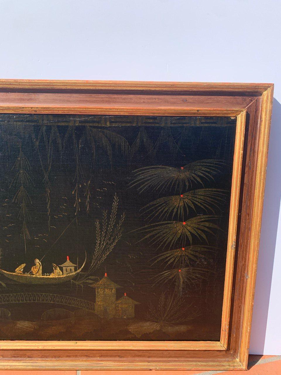 Antiker chinesischer Maler – Figurenmalerei des 18. Jahrhunderts – Landschafts Pagode im Angebot 1