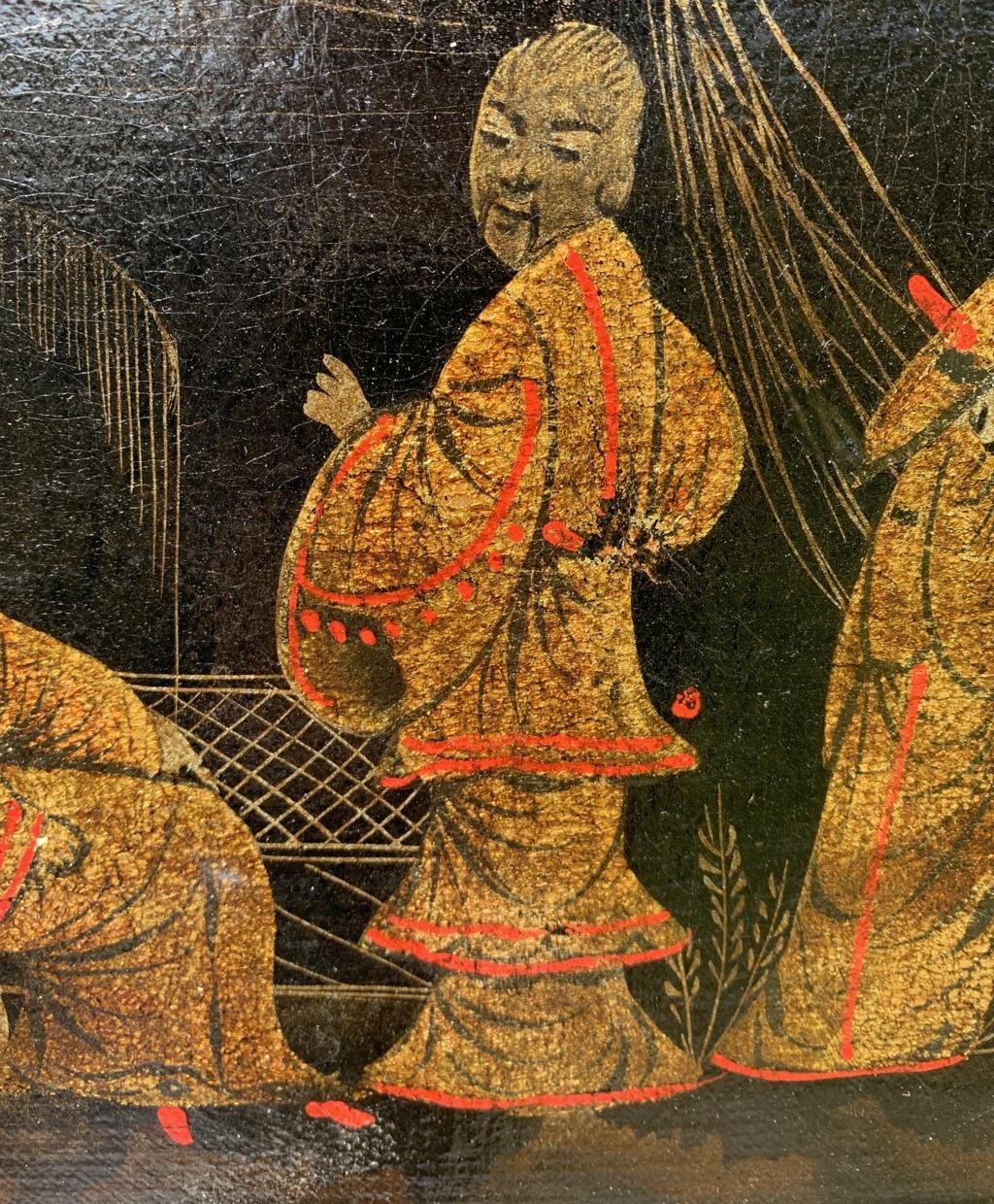 Antiker chinesischer Maler – Figurenmalerei des 18. Jahrhunderts – Landschafts Pagode im Angebot 3
