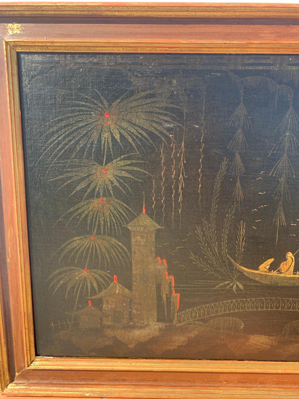 Antiker chinesischer Maler – Figurenmalerei des 18. Jahrhunderts – Landschafts Pagode im Angebot 2