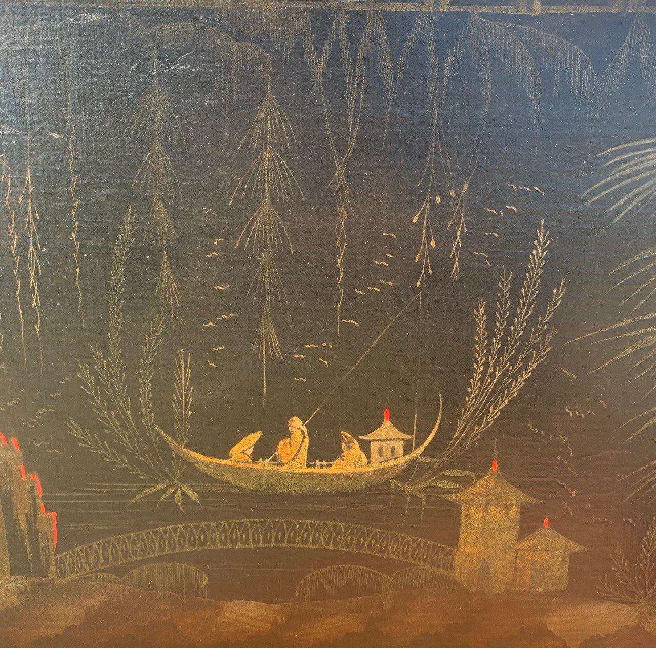 Antiker chinesischer Maler – Figurenmalerei des 18. Jahrhunderts – Landschafts Pagode im Angebot 4