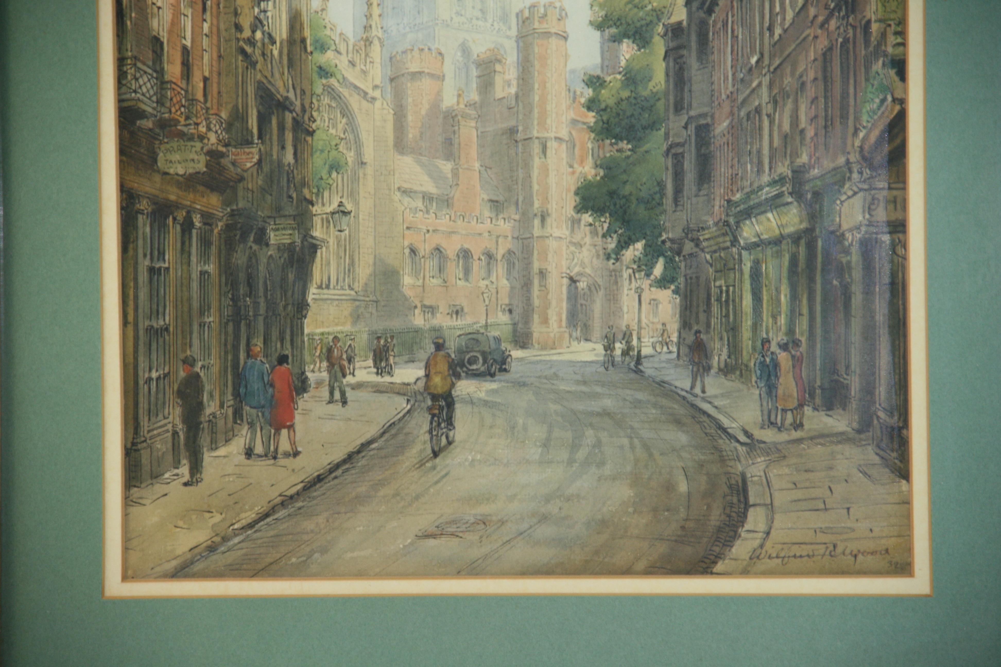 Vista antigua de la ciudad St John St Cambridge Inglaterra 1932 en venta 2