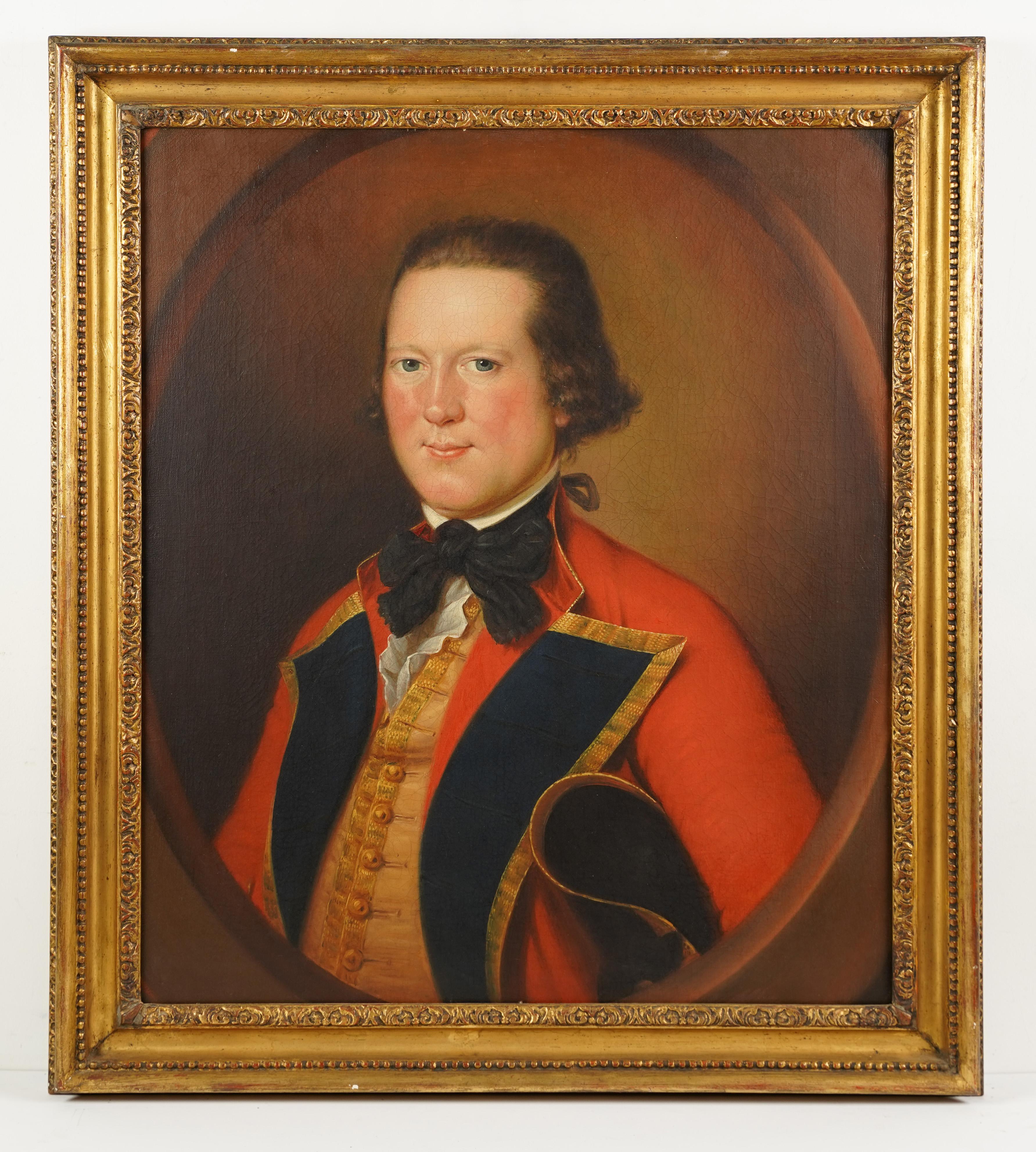 Ancienne peinture à l'huile d'un portrait masculin important de l'école continentale du 19ème siècle - Réalisme Painting par Unknown