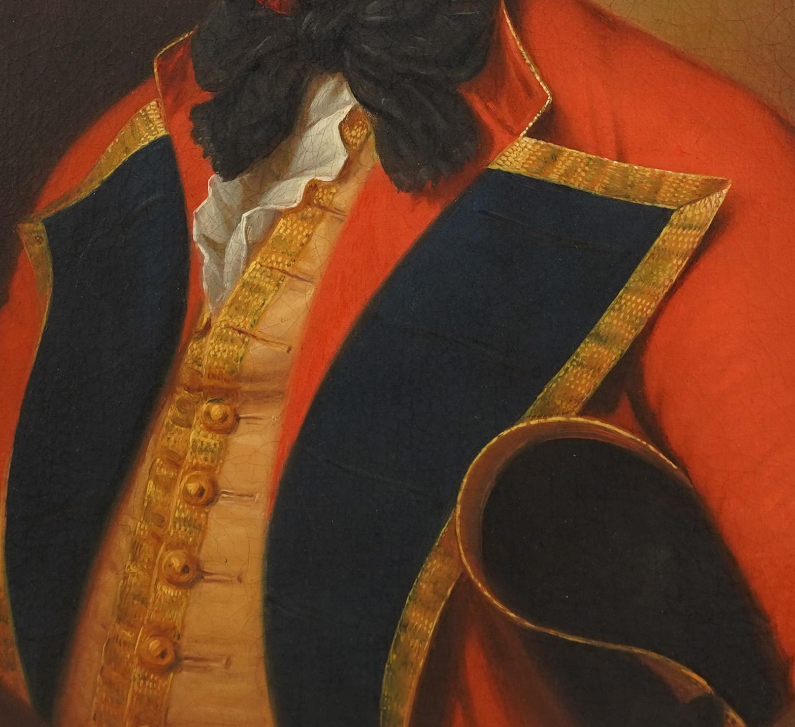 Ancienne peinture à l'huile d'un portrait masculin important de l'école continentale du 19ème siècle 2