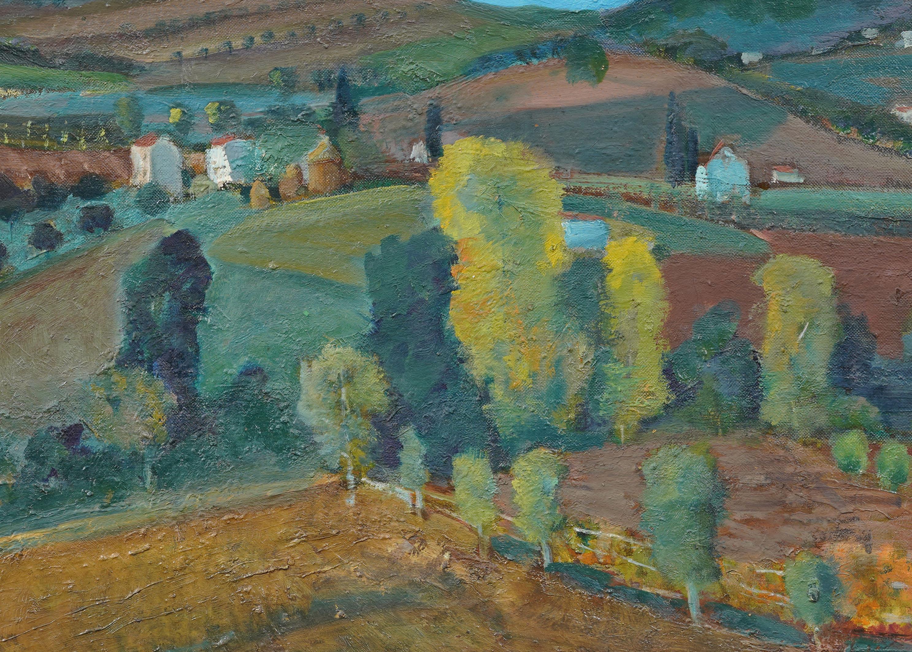 The Farm Antiques Antiques Impressionist Farm Landscape Nicely Framed Oil Painting en vente 3
