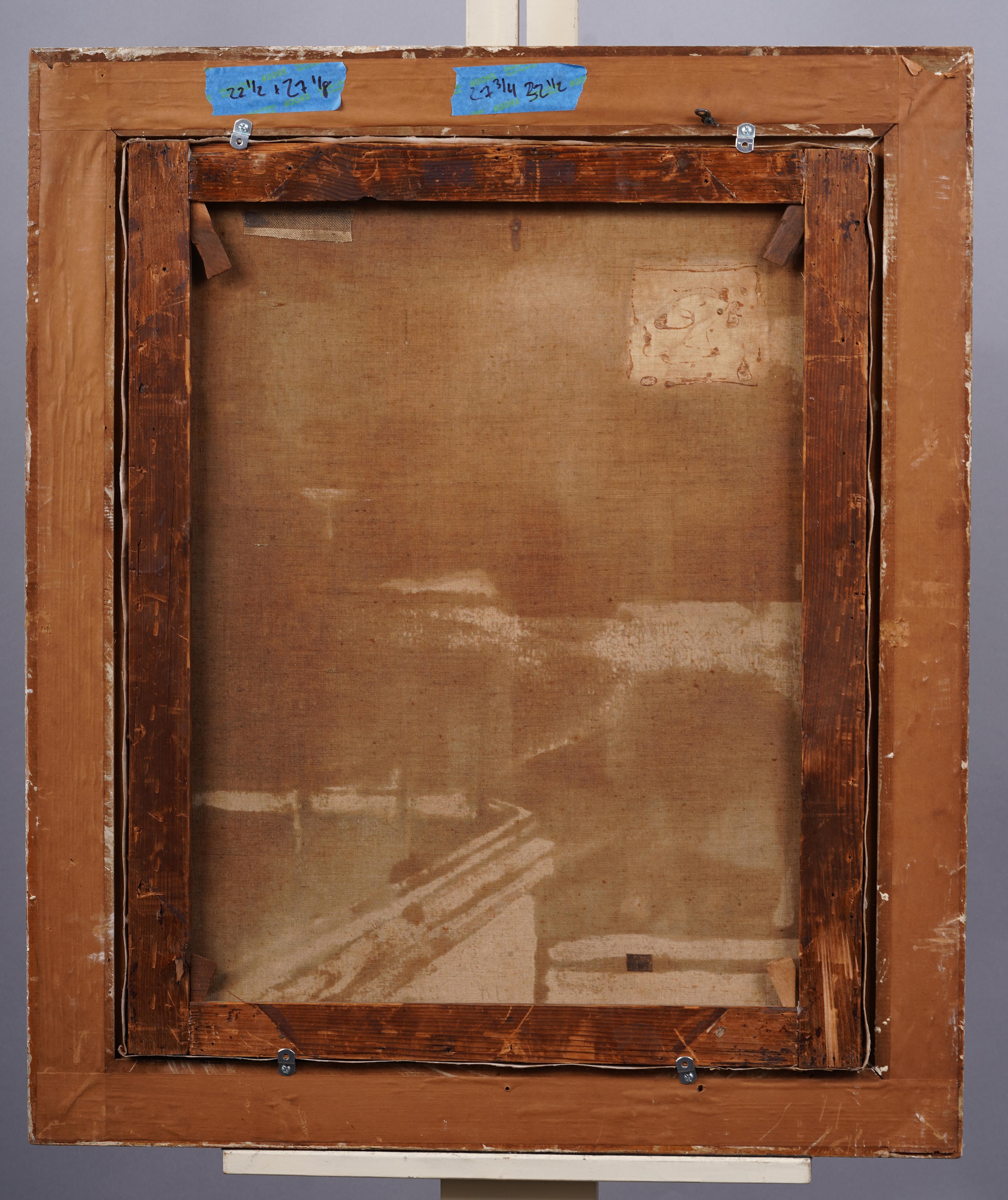 Antique European Paris School Impressionist Cityscape Framed Early Oil Painting For Sale 3
