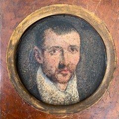 Antique Flemish Portrait of a Young Man