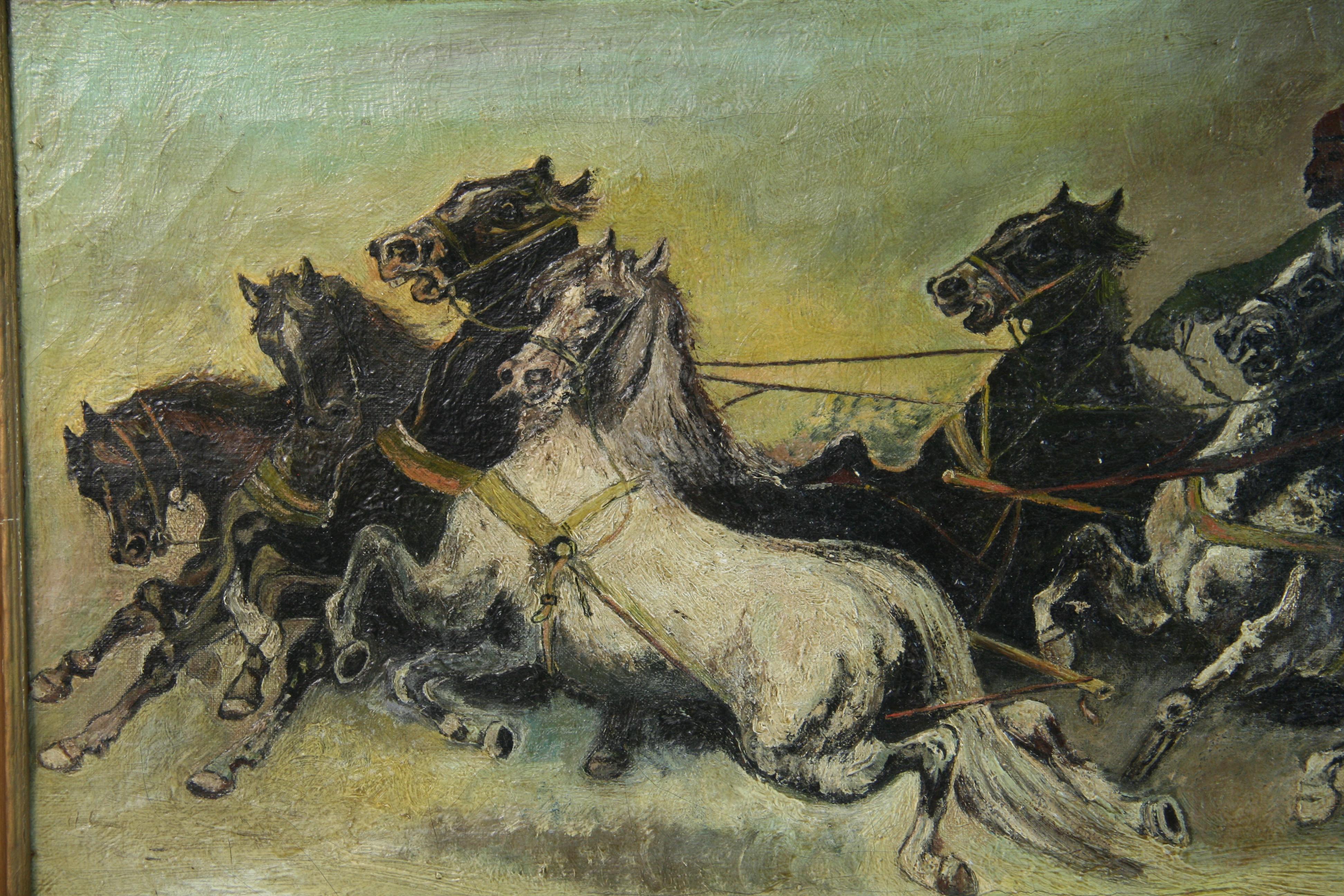 Antique chasse équestre française 