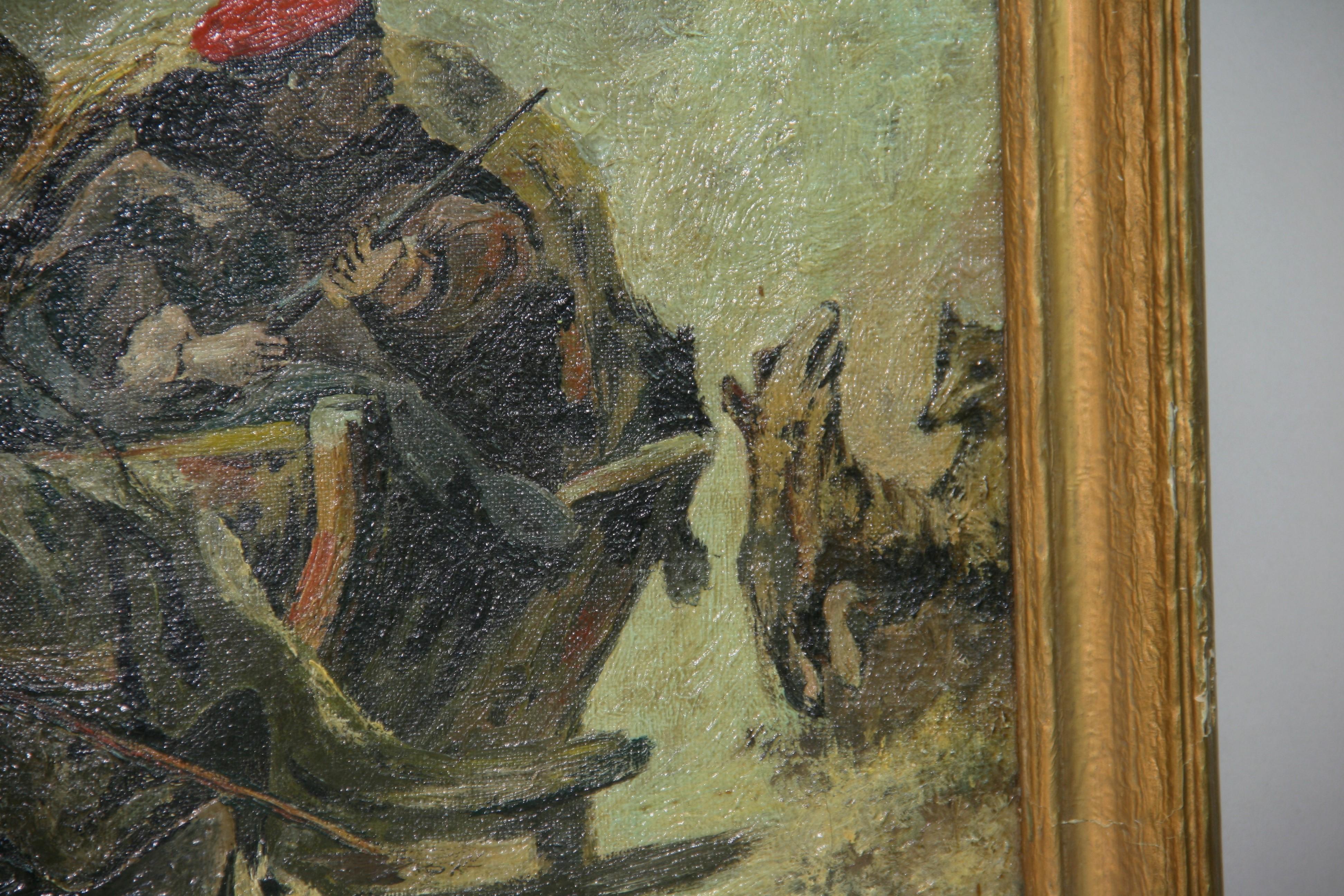 Antique chasse équestre française 