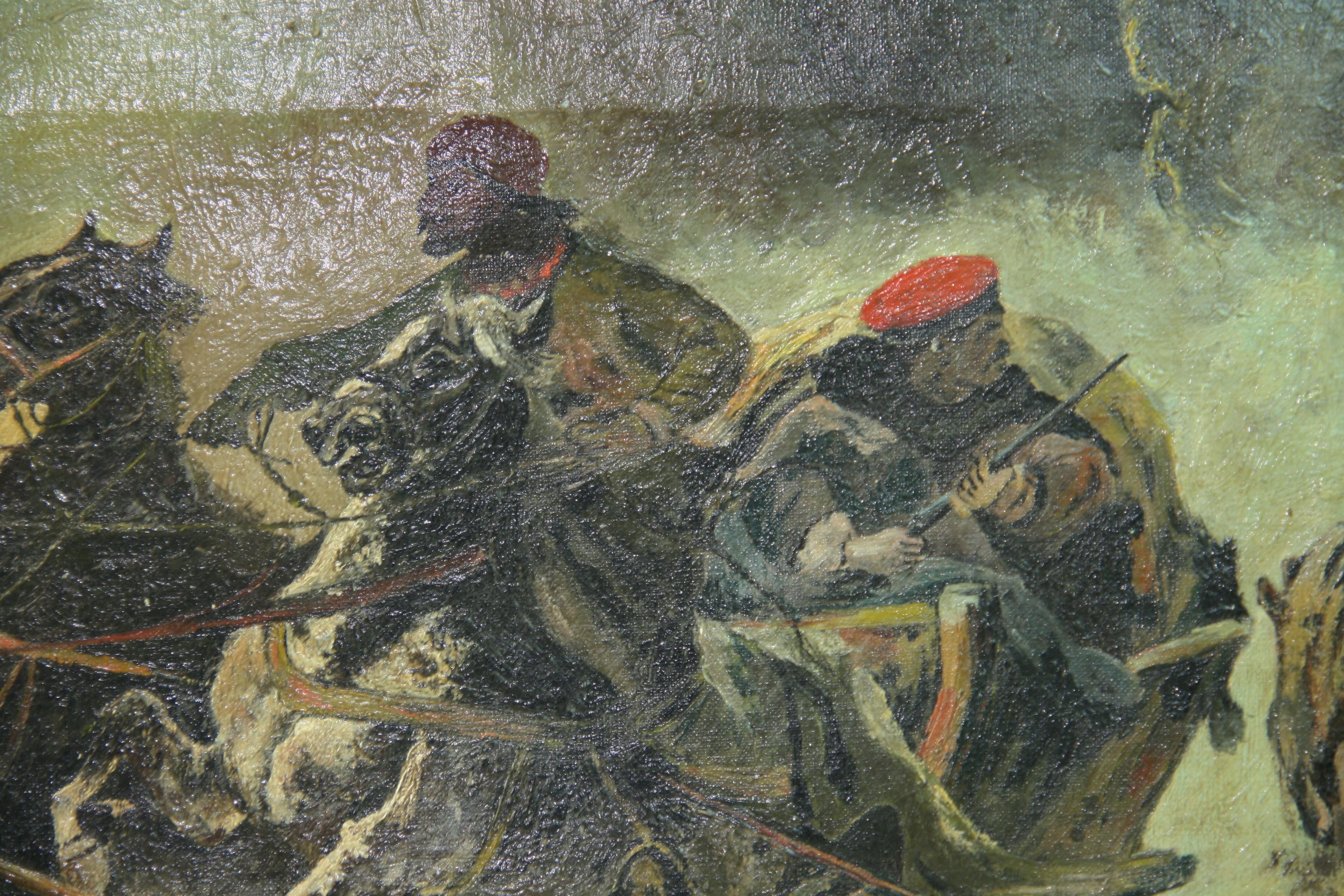 Antique chasse équestre française 