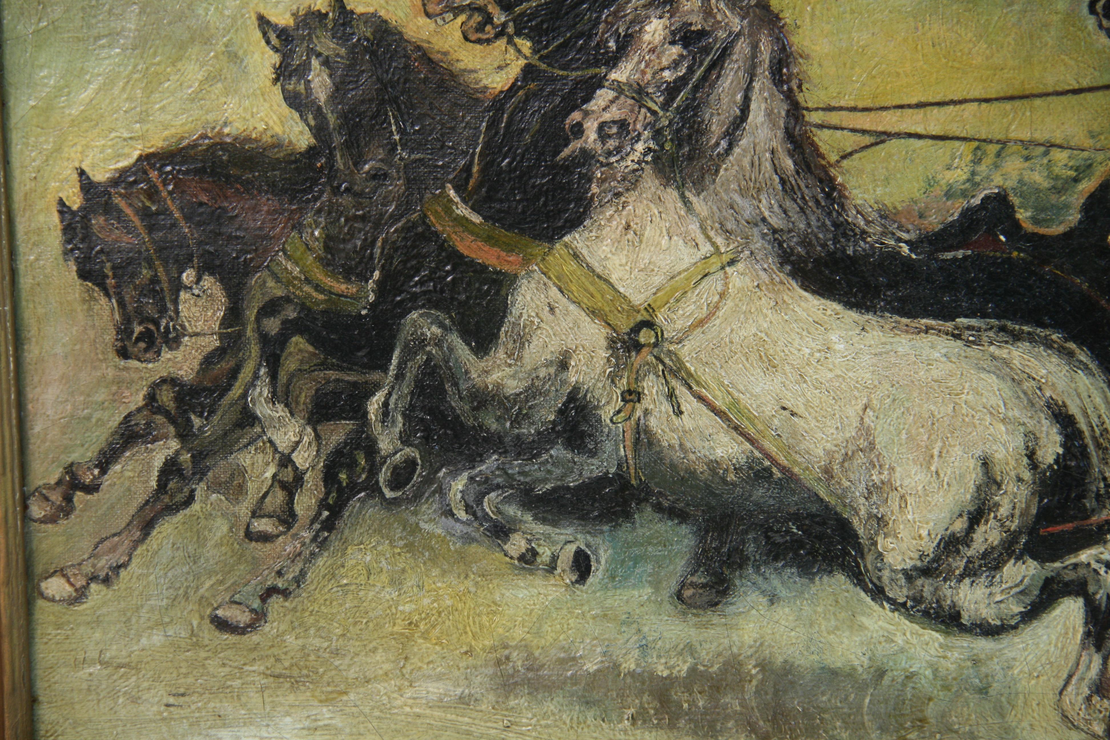 Antique chasse équestre française 