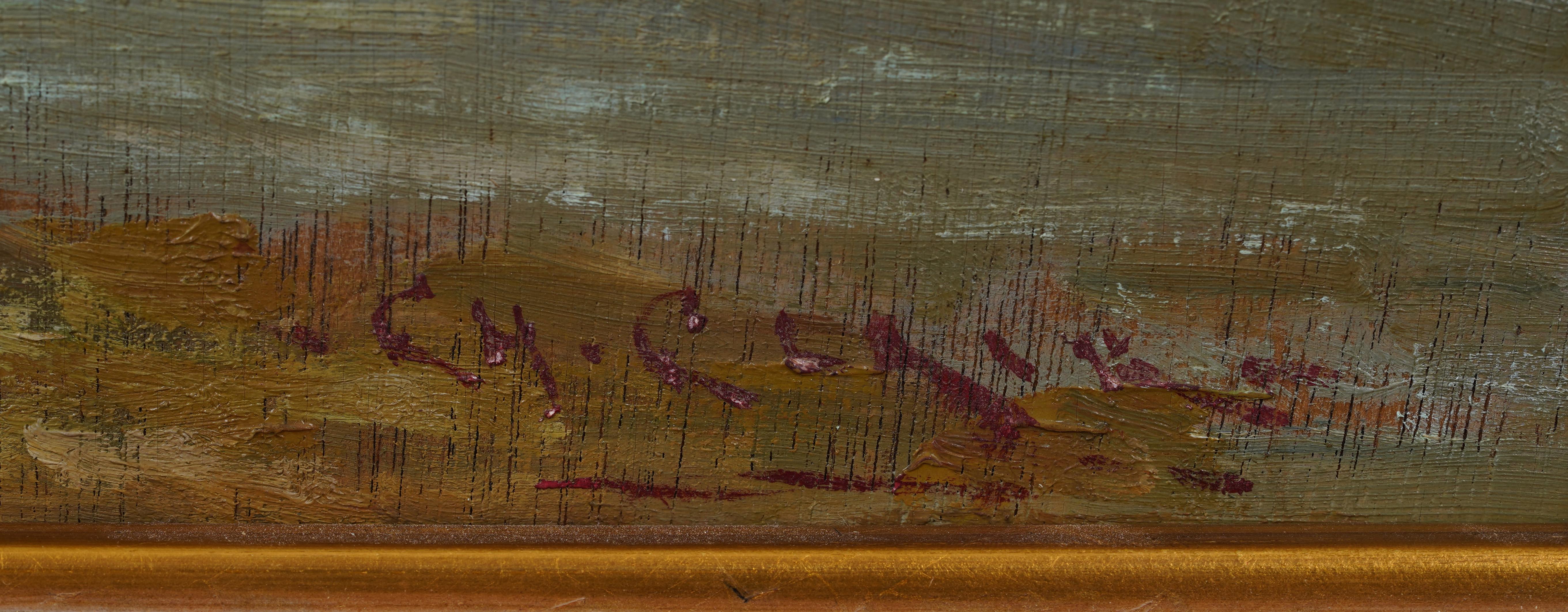 Antique French Impressionist Barbizon School Sheep Grazing Landscape Painting 5
