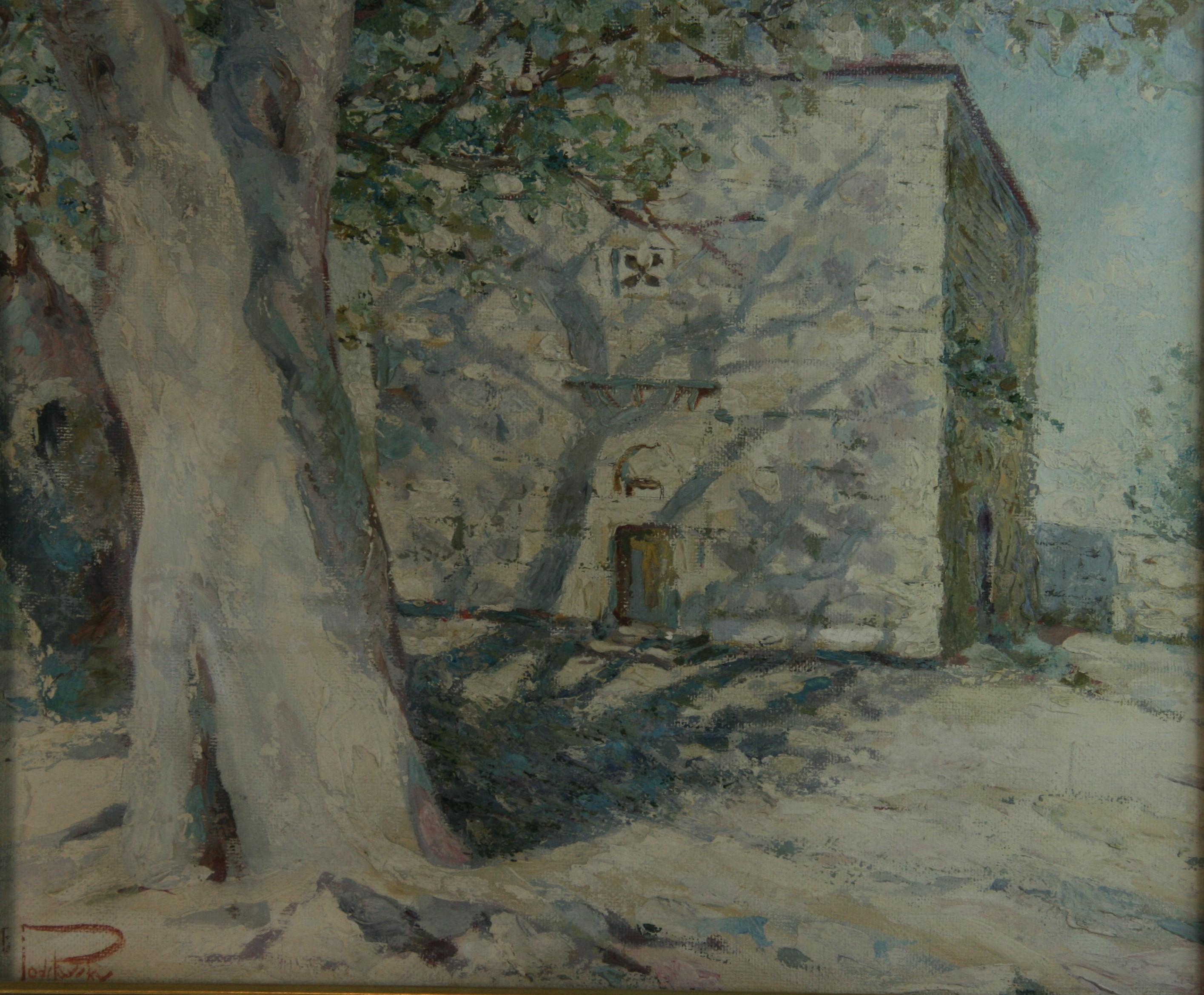 Ancienne peinture à l'huile impressionniste française, encadrée, signée en vente 6