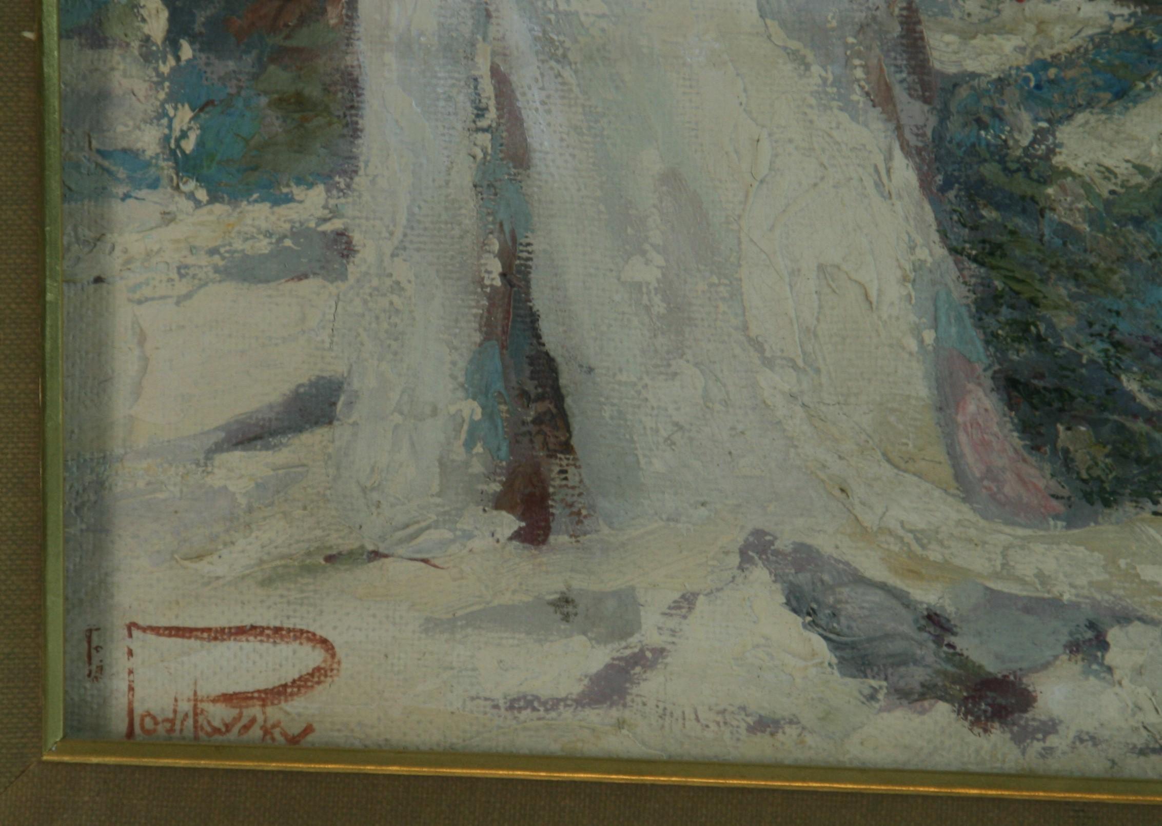 Ancienne peinture à l'huile impressionniste française, encadrée, signée en vente 7