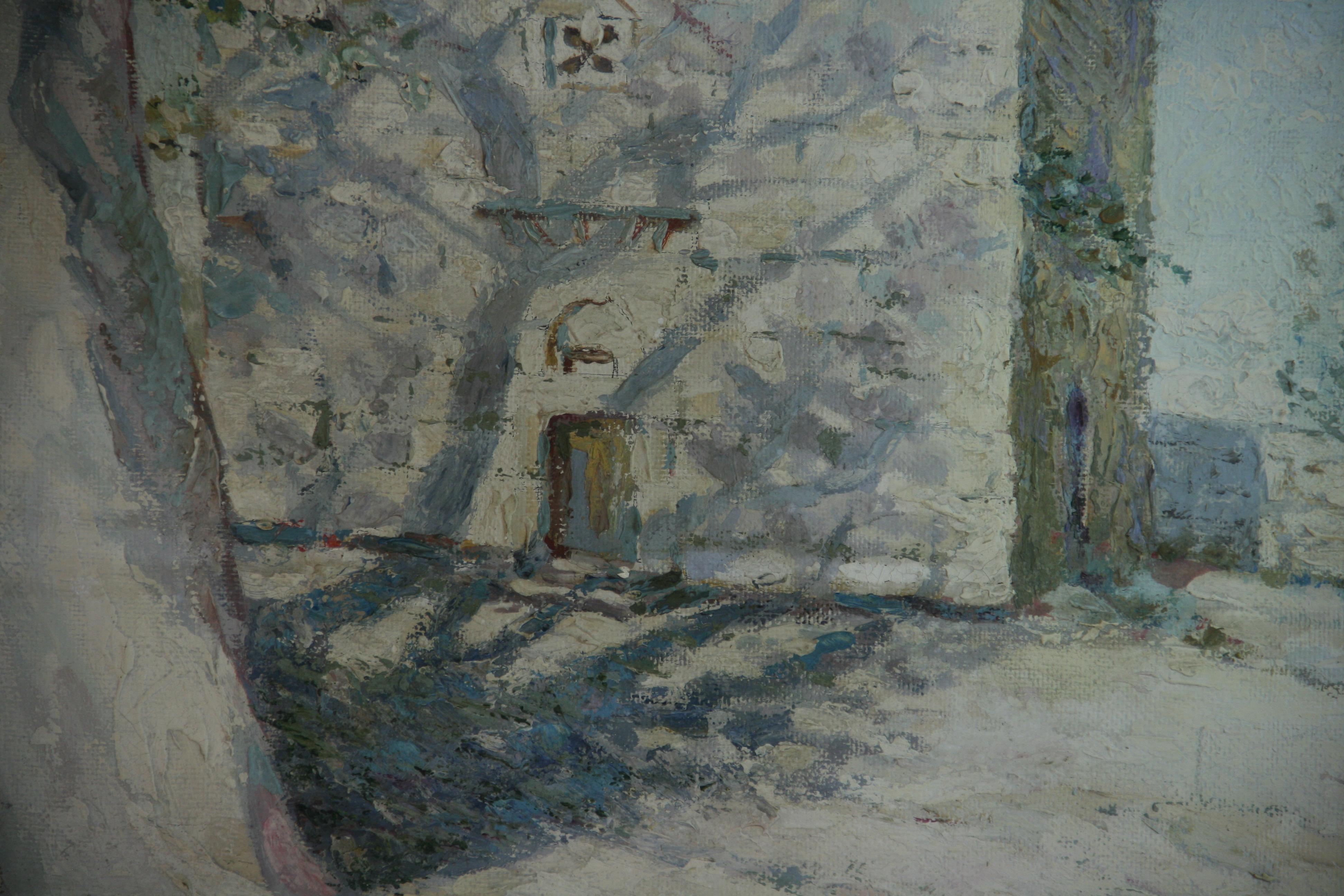Ancienne peinture à l'huile impressionniste française, encadrée, signée en vente 8