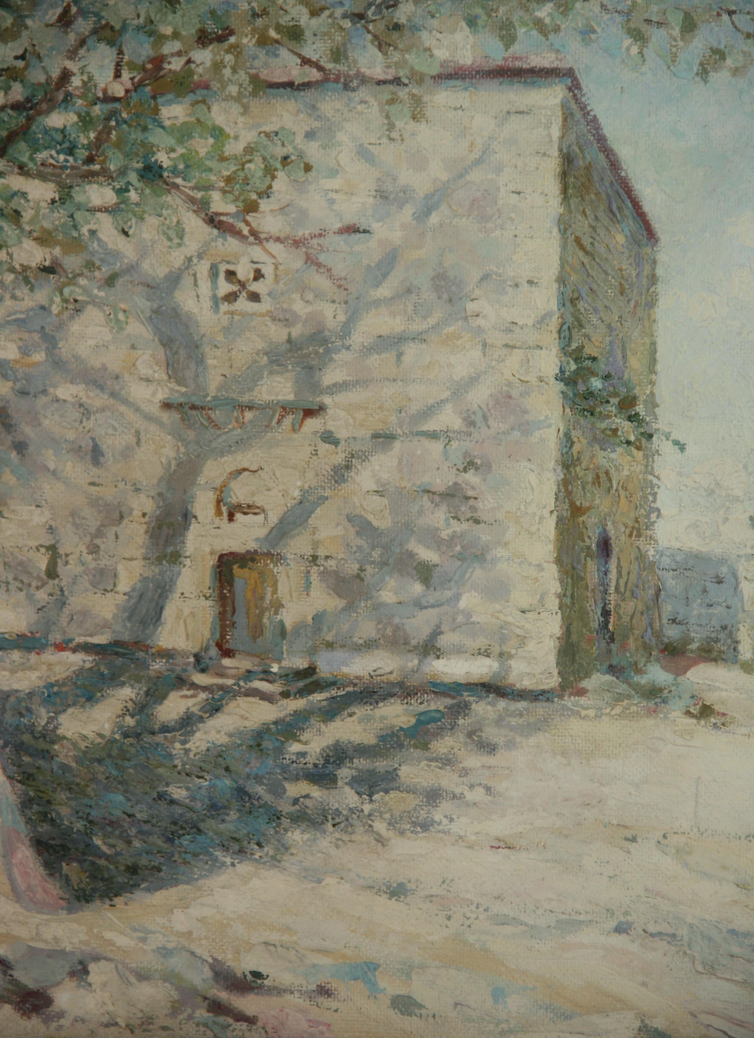 Ancienne peinture à l'huile impressionniste française, encadrée, signée en vente 10