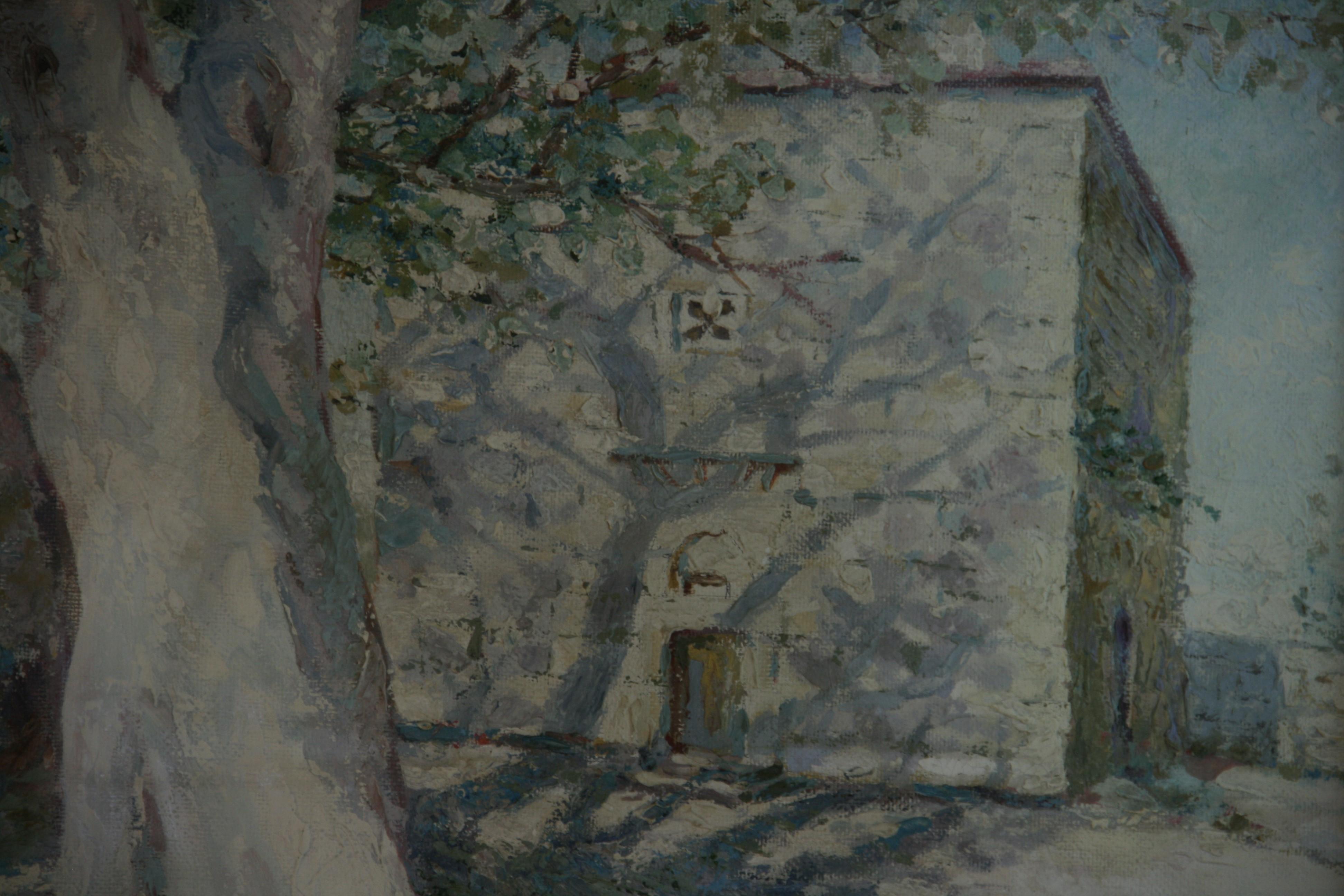 5149 Peinture à l'huile impressionniste française ancienne, paysage
Signé en bas à gauche
Taille de l'image
22x18