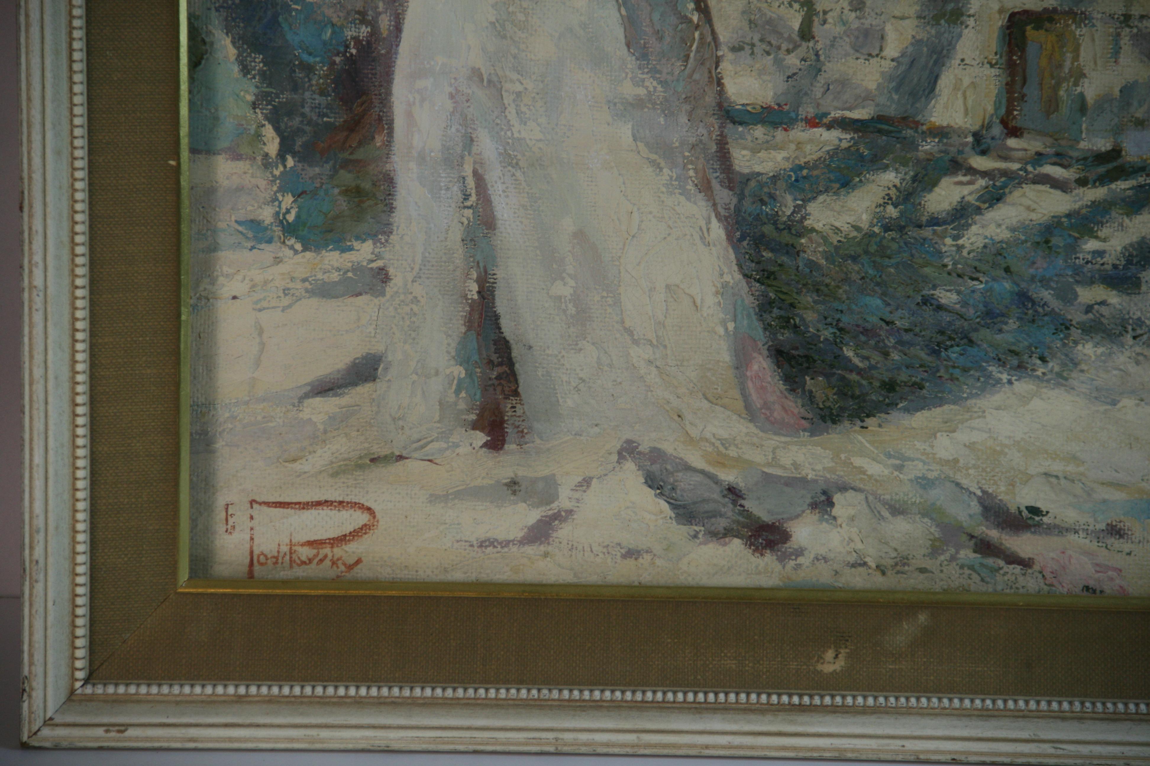 Ancienne peinture à l'huile impressionniste française, encadrée, signée en vente 1