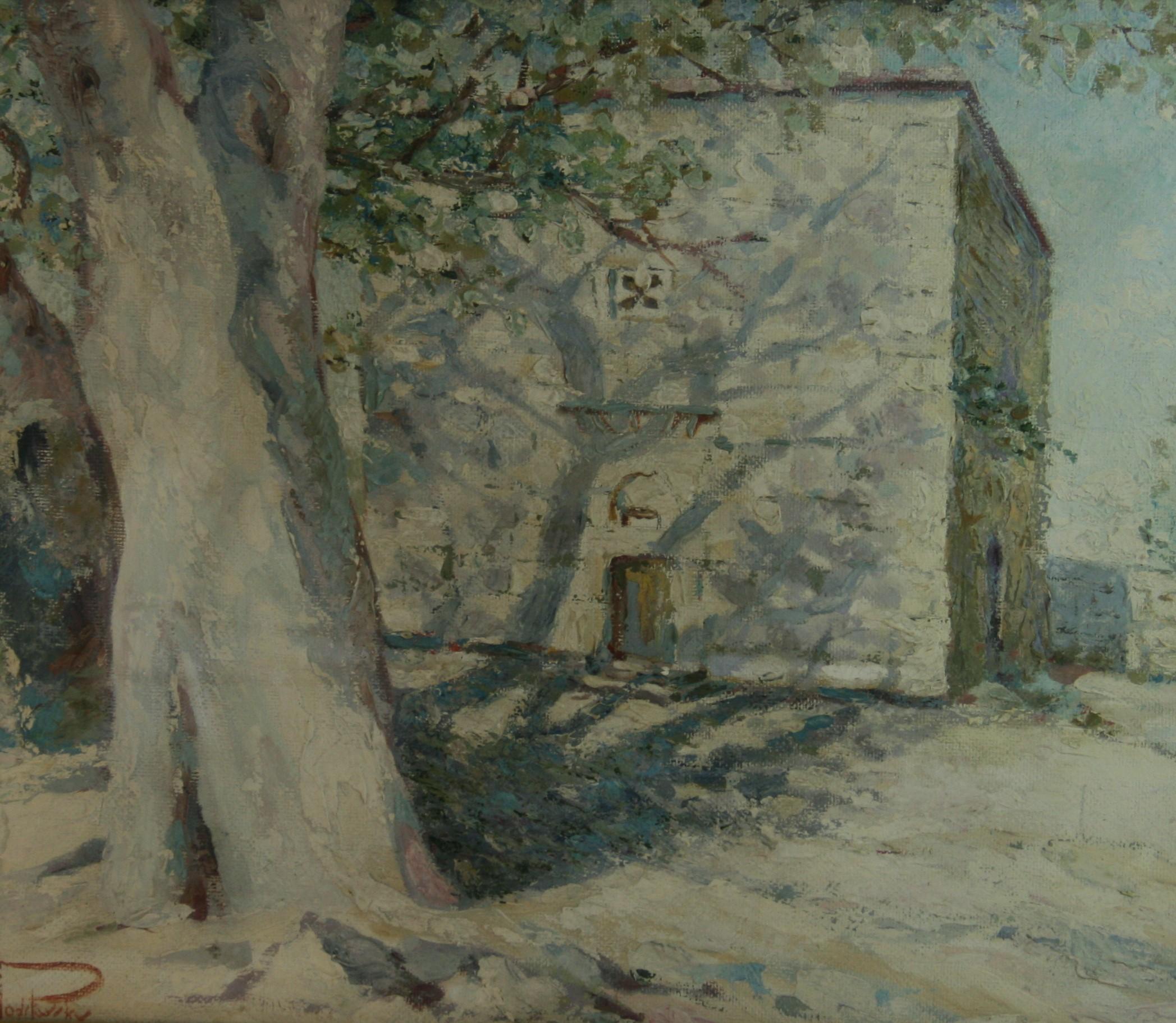 Ancienne peinture à l'huile impressionniste française, encadrée, signée en vente 5