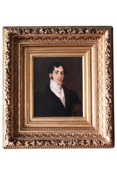 Antique French Portrait of a man 18th Century oil painting original portrait