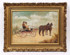 Antique Horse Cart Painting