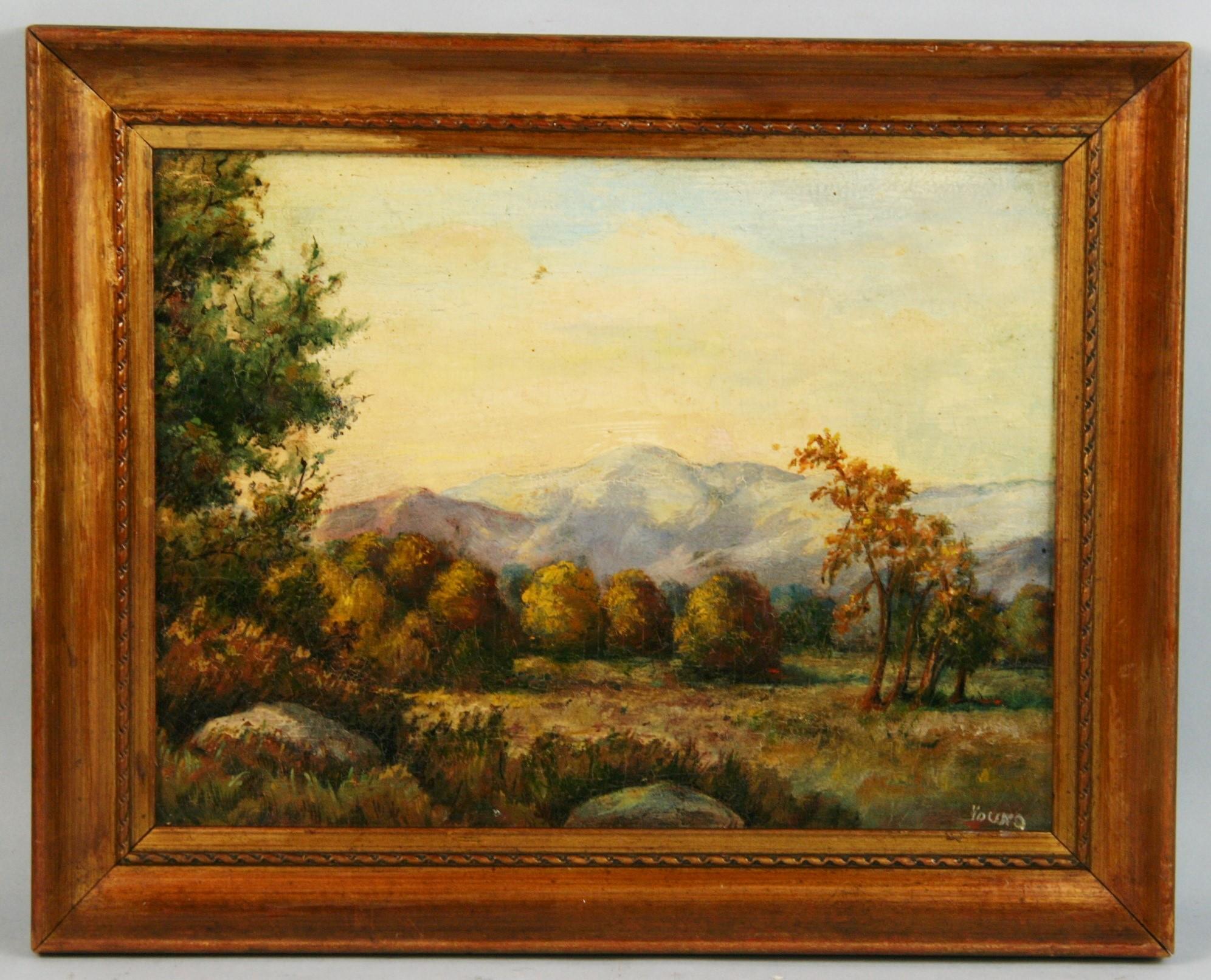 Unknown Landscape Painting - Antique Hudson River School Landscape Oil Painting