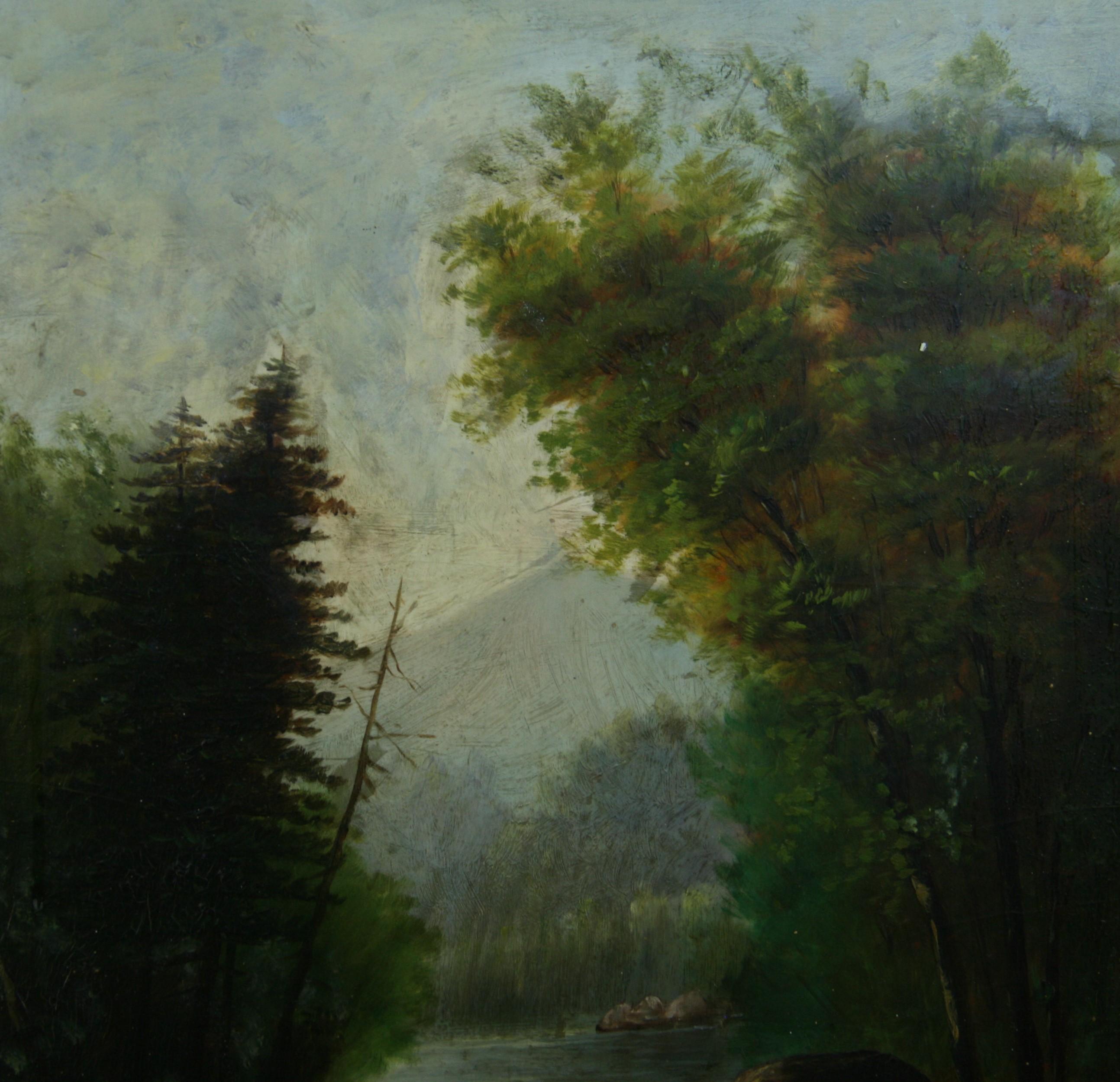 Antique Hudson River School Landscape Oil Painting 2