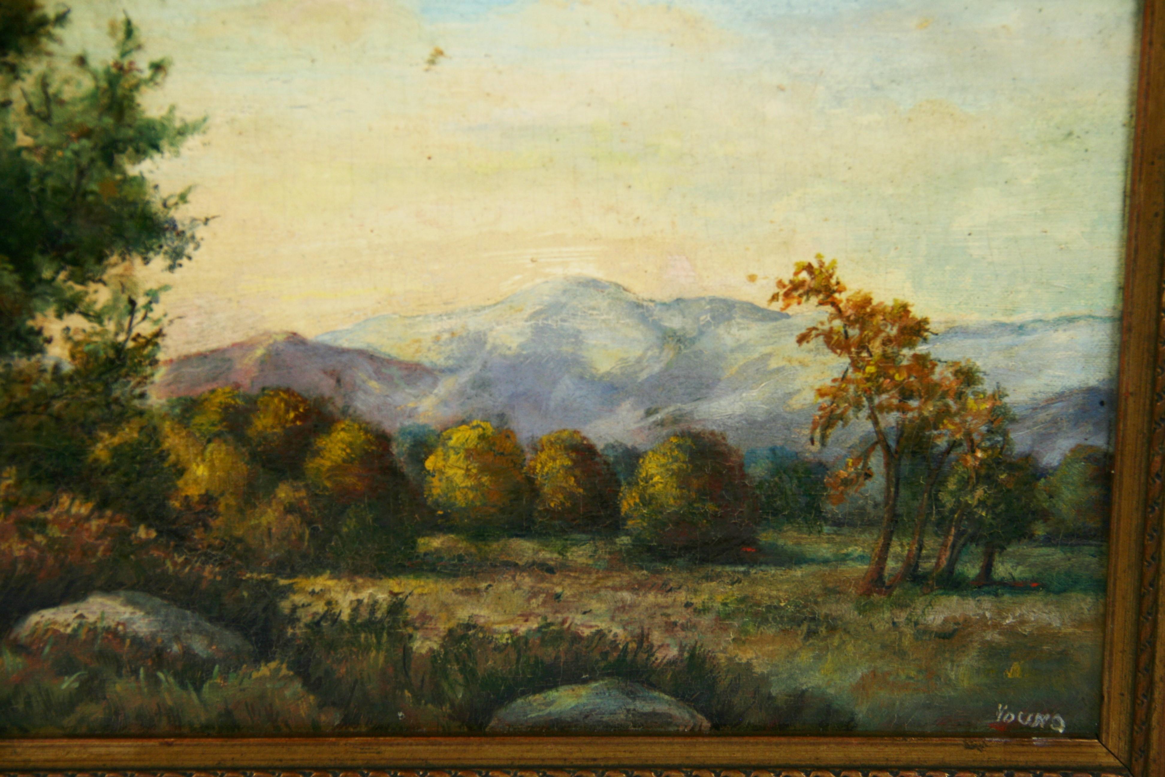 Antique Hudson River School Landscape Oil Painting 3