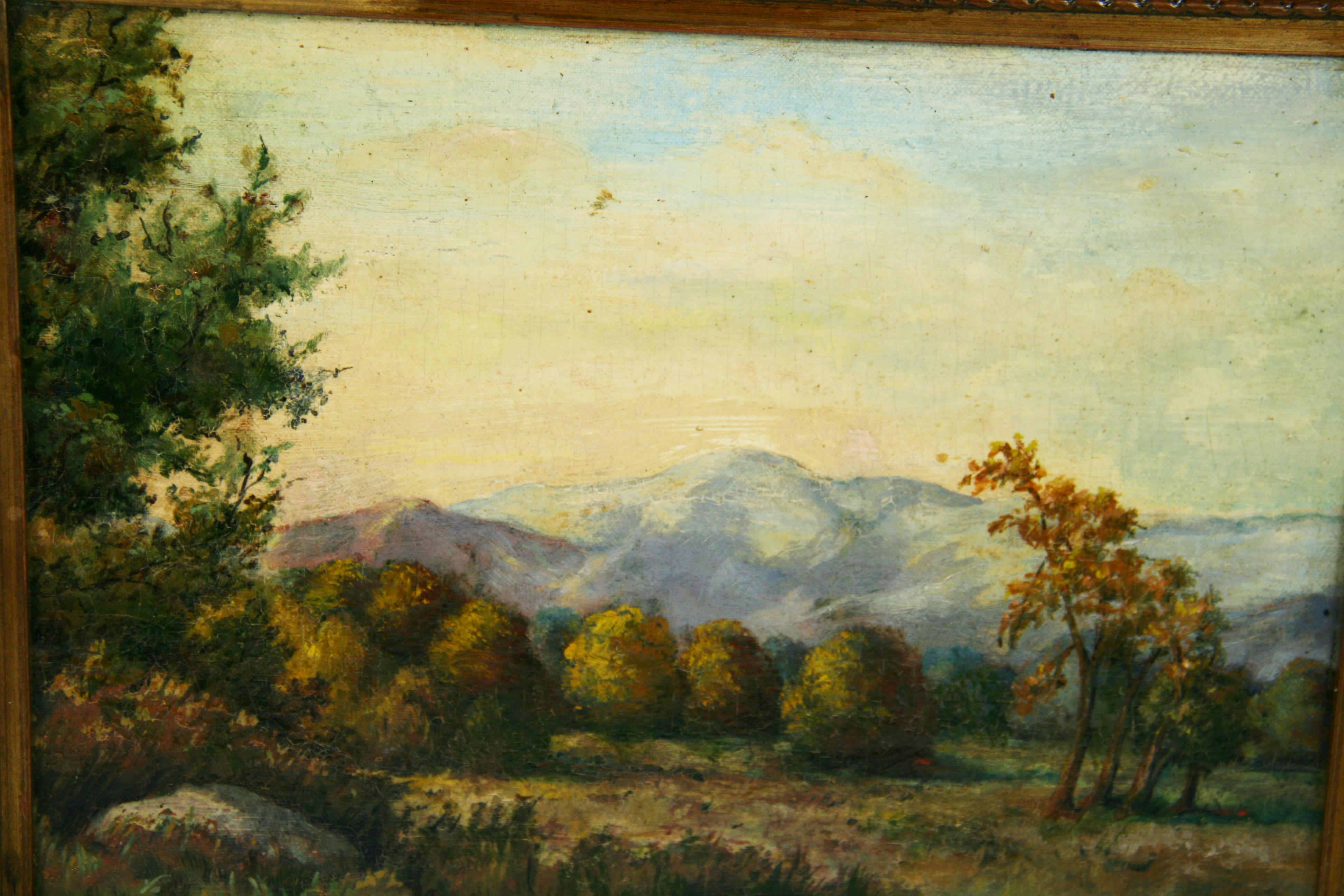 Antique Hudson River School Landscape Oil Painting 4