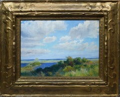 Antique Impressionist Peconic Bay Long Island Hamptons Coastal Summer Painting